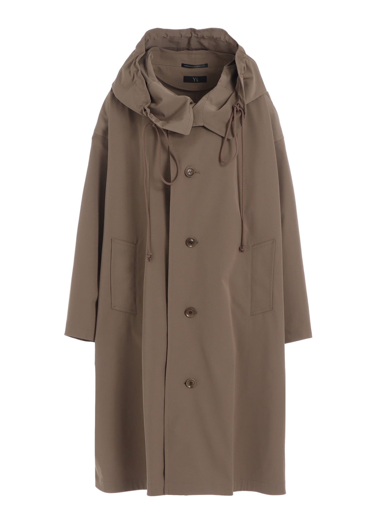 PE TWILL WATER REPELLENT HOODIED COAT