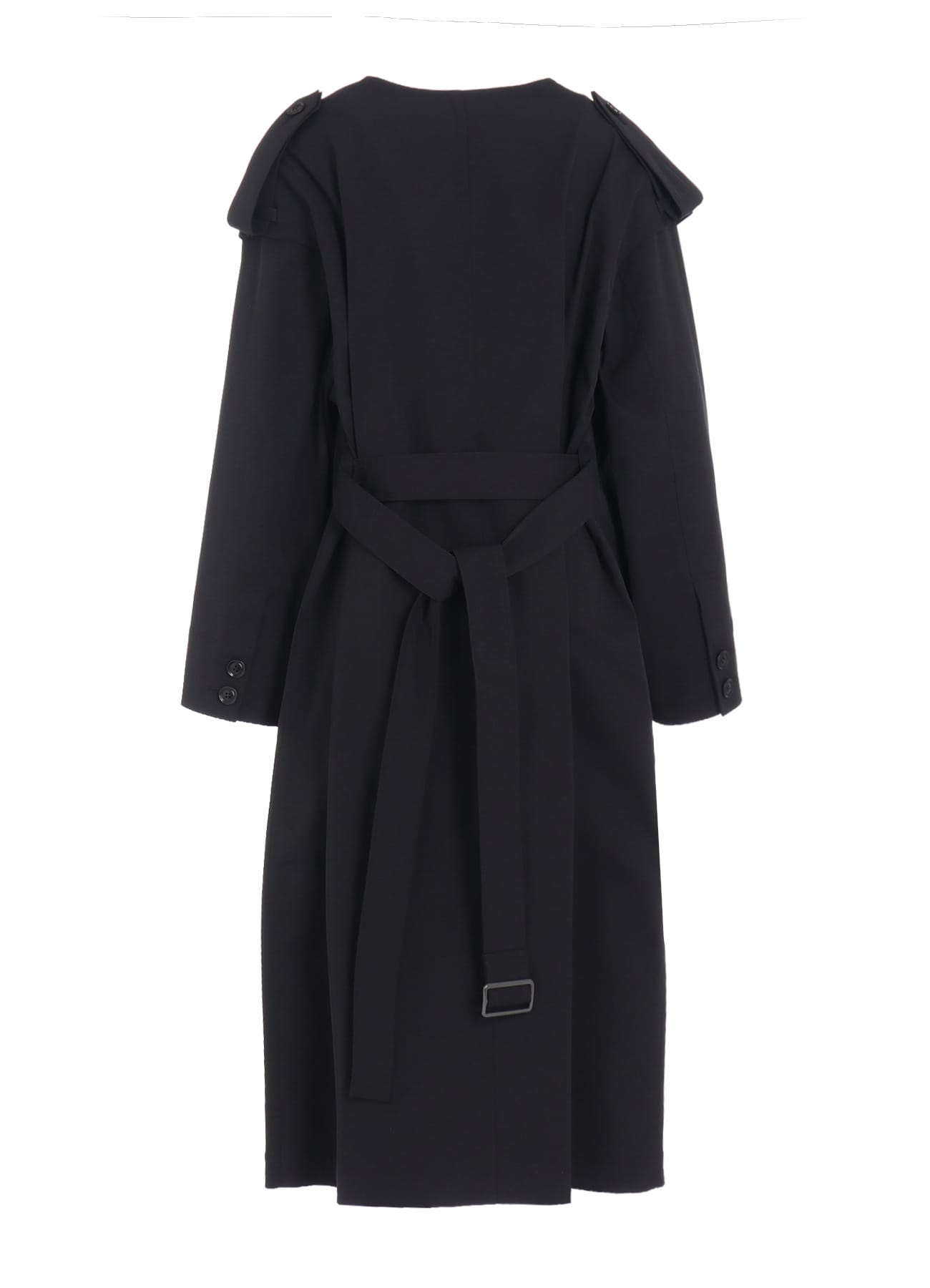 PE TWILL WATER REPELLENT COLLARLESS TRENCH COAT