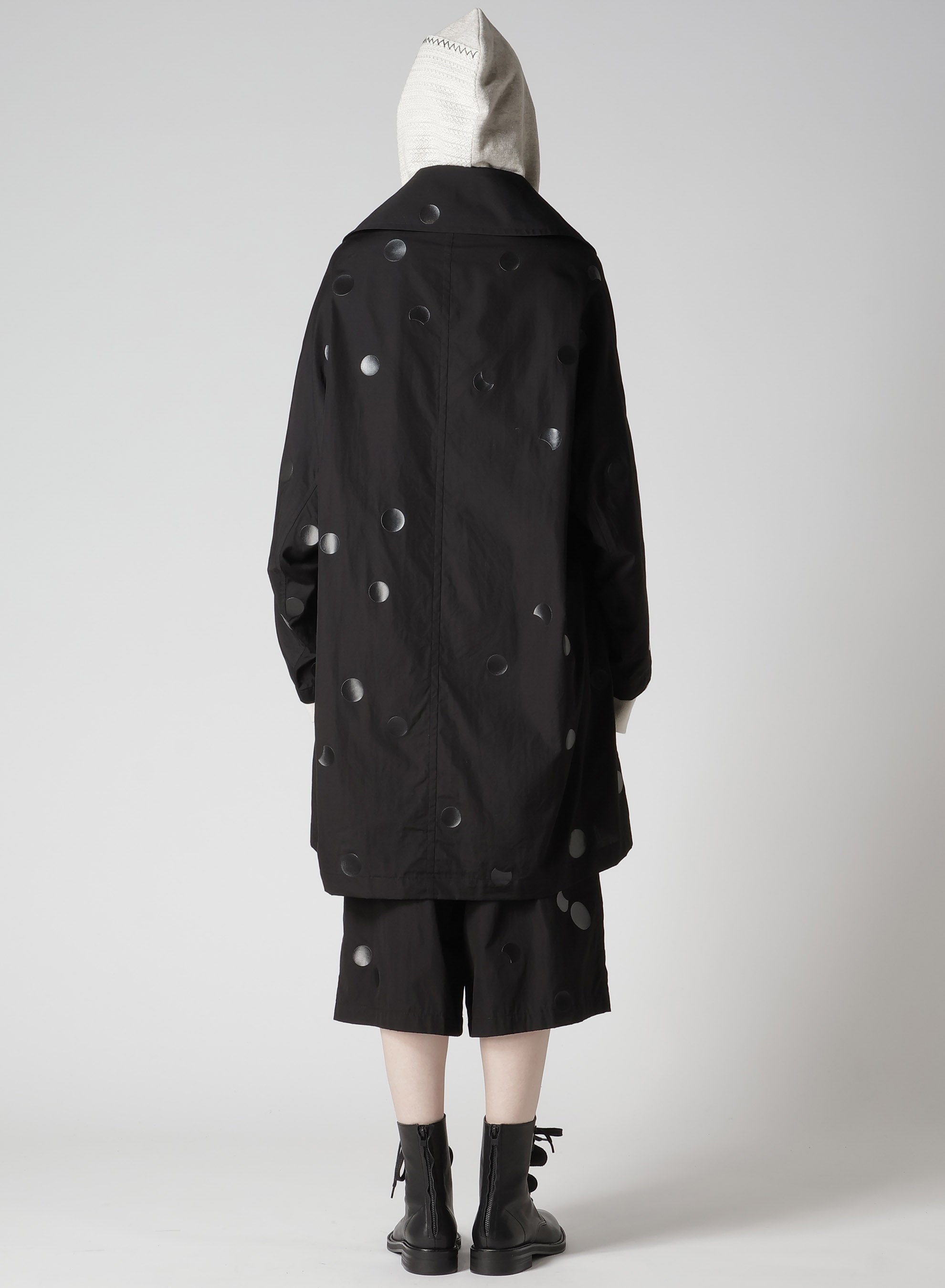 100/2 BROAD DOT PIGMENT PRINT ARRANGED SLEEVE COAT