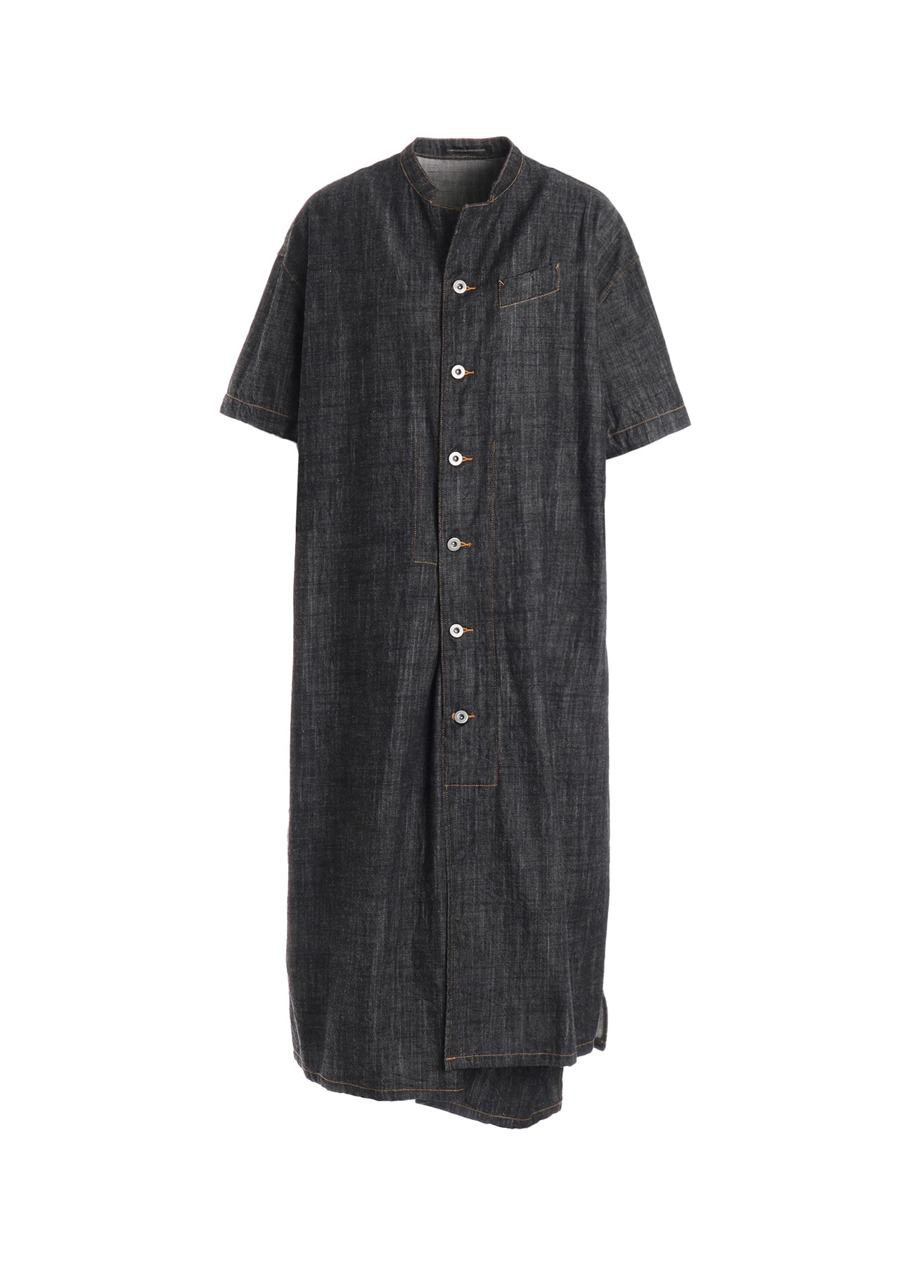 8OZ DENIM HALF SLEEEVE BOX SHIRT DRESS