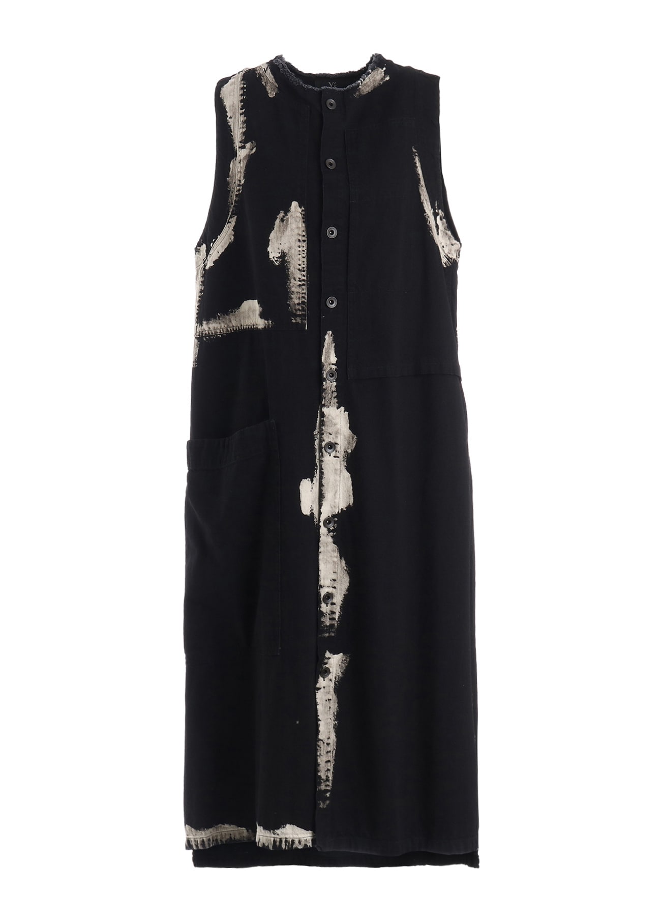 8OZ DENIM BRUSH BLEACH LONG DRESS