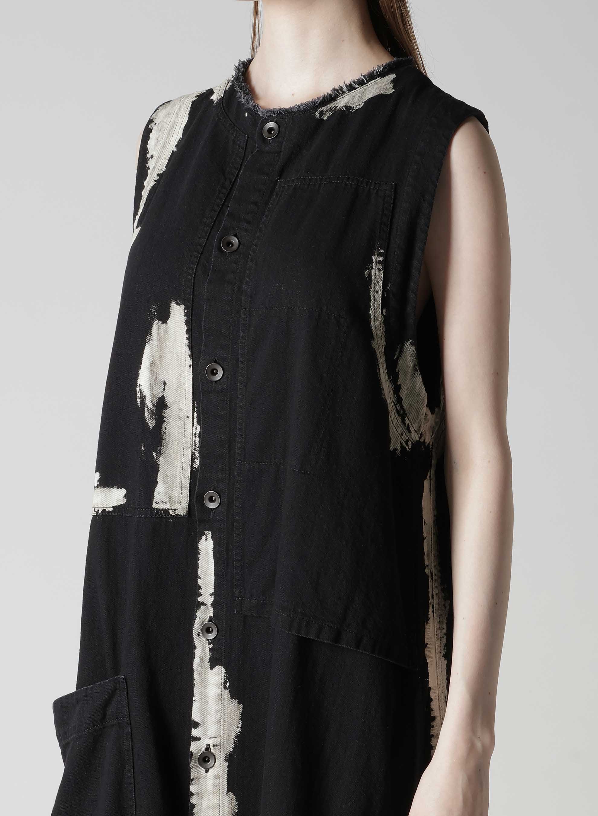 8OZ DENIM BRUSH BLEACH LONG DRESS