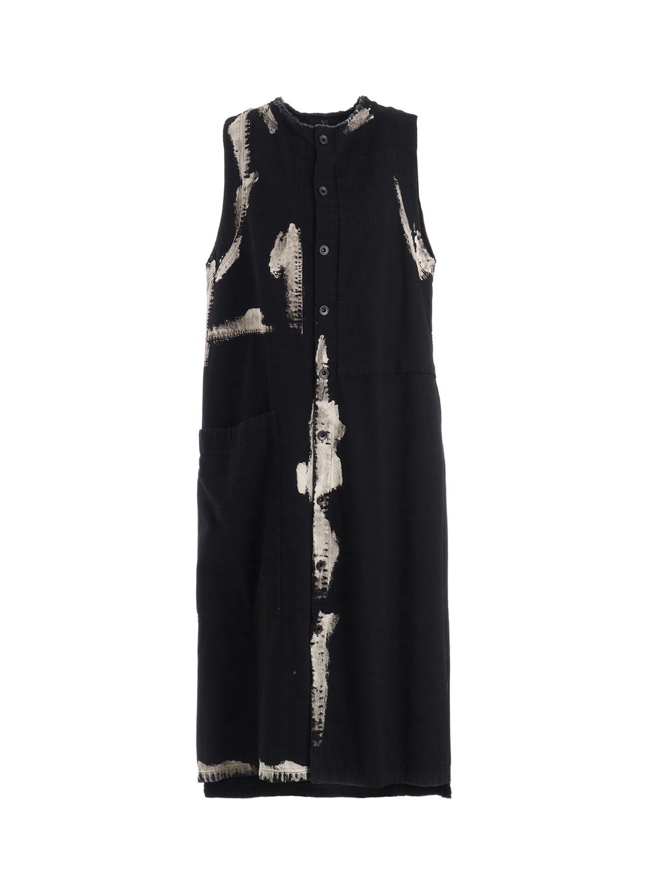 8OZ DENIM BRUSH BLEACH LONG DRESS