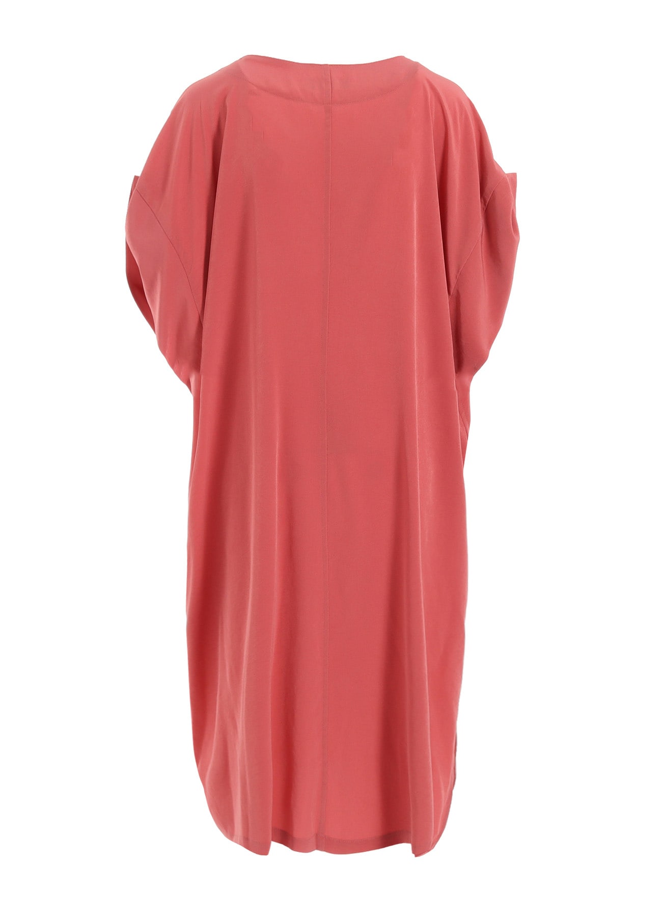 TA/PE CREPE DE CHINE ROLLED UP SLEEVE DRESS