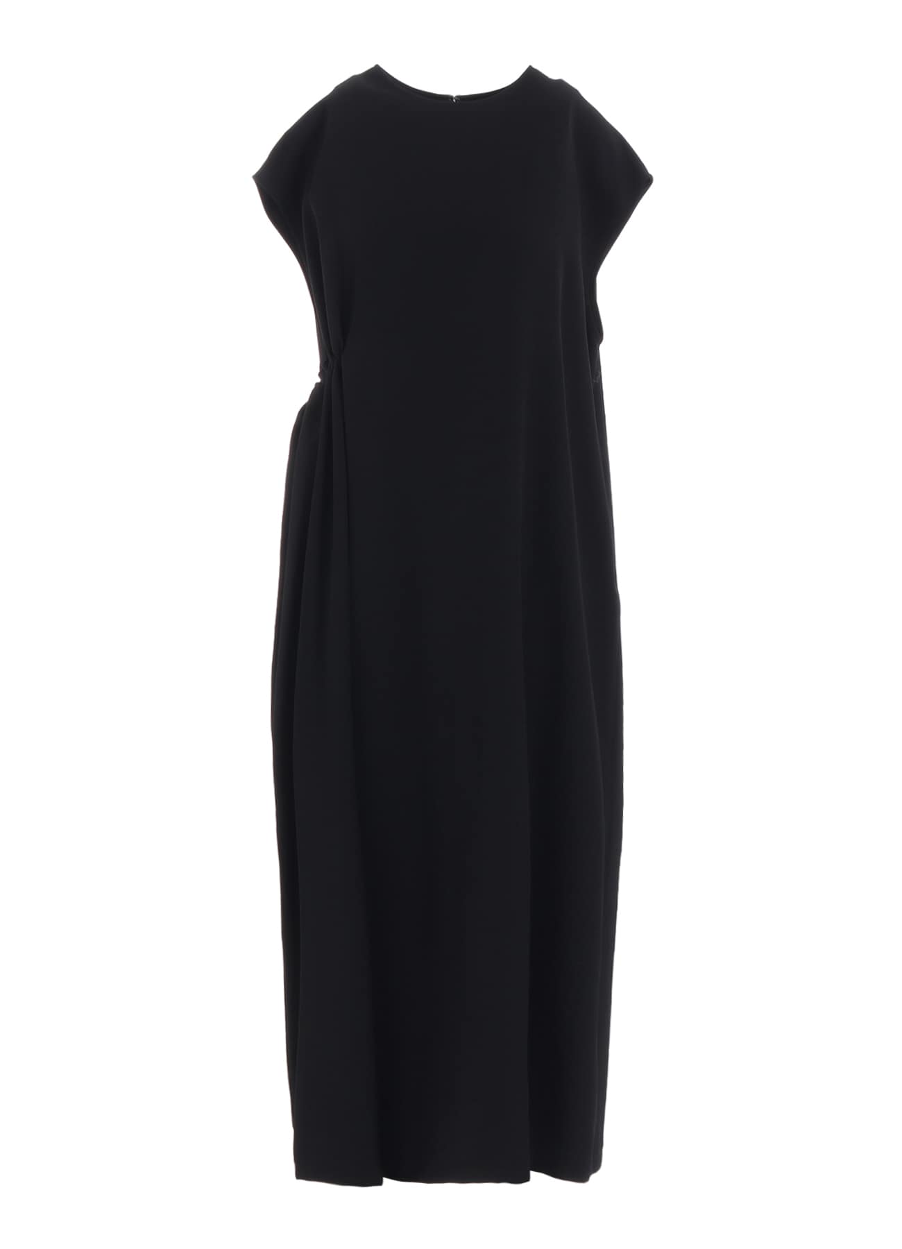 WOOL GABARDINE RIGHT SIDE GATHERED DRESS