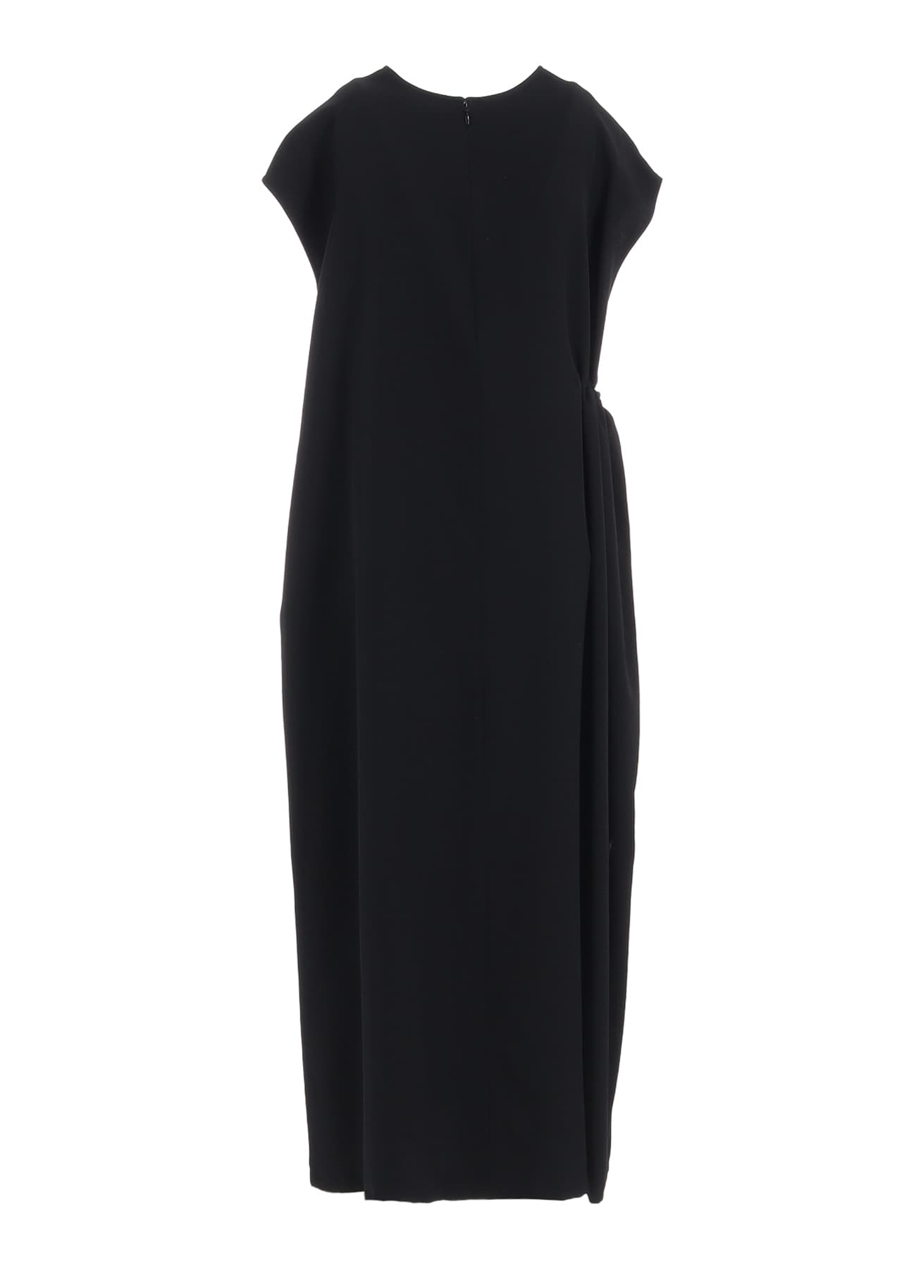 WOOL GABARDINE RIGHT SIDE GATHERED DRESS