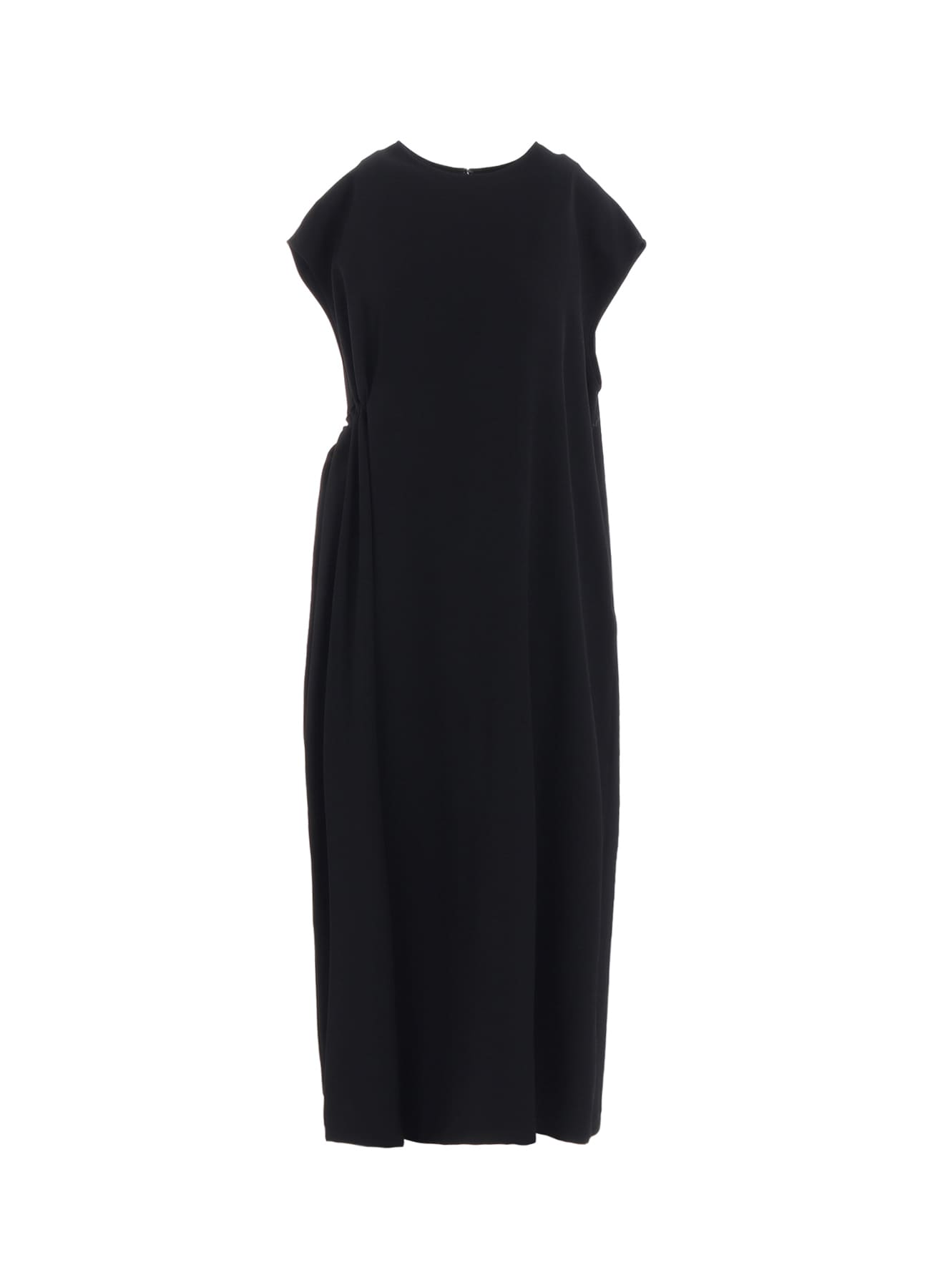 WOOL GABARDINE RIGHT SIDE GATHERED DRESS