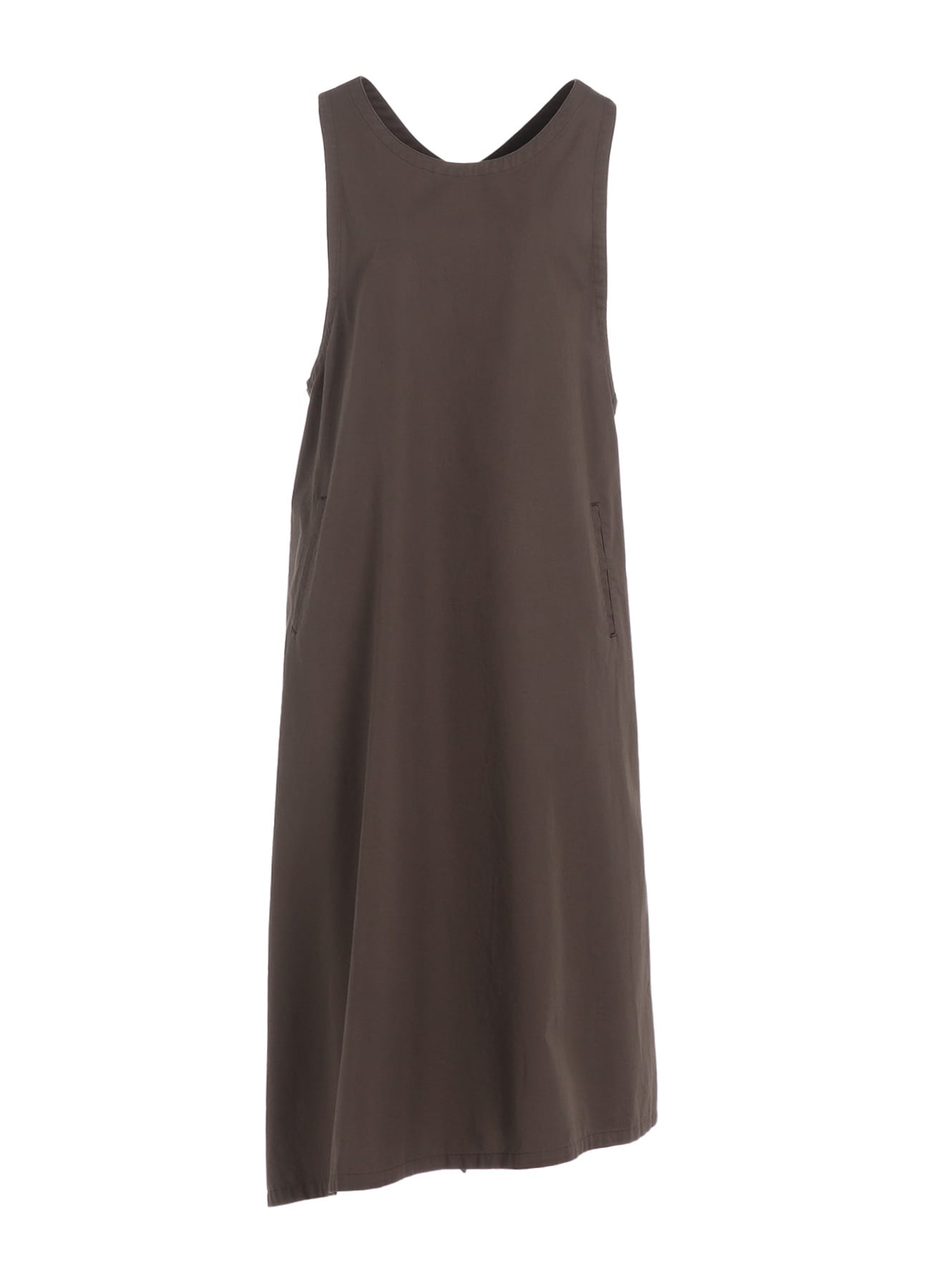 COTTON TWILL BACK CROSSED PULLOVER DRESS