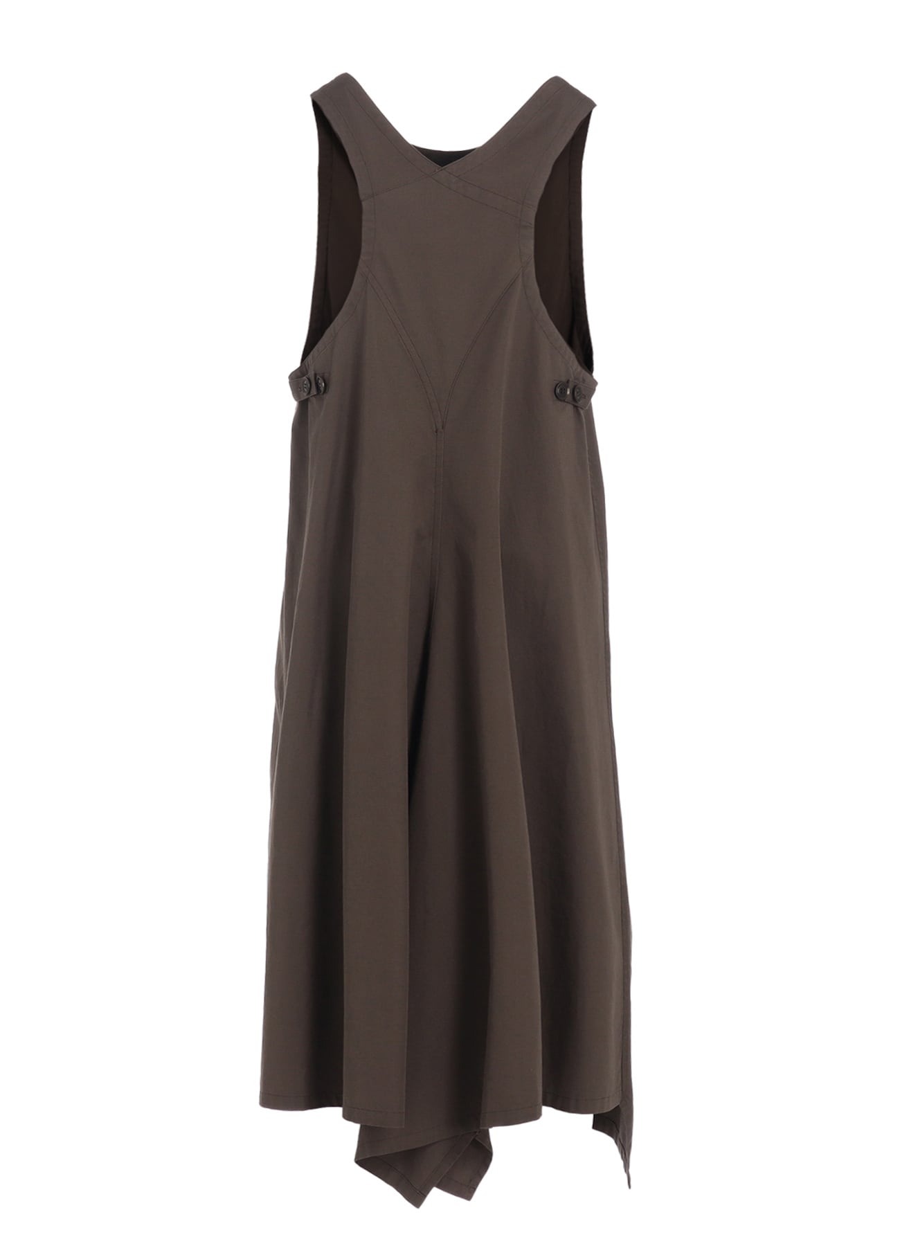 COTTON TWILL BACK CROSSED PULLOVER DRESS