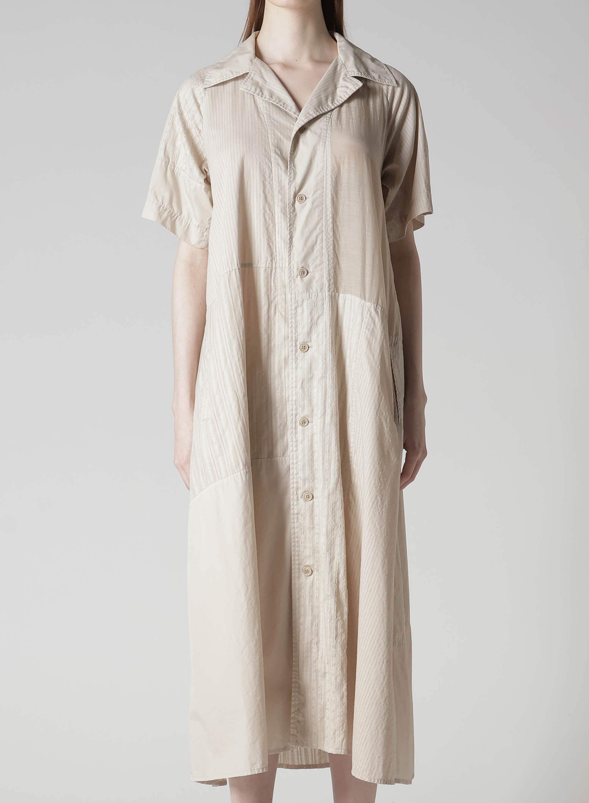 PATCHWORK A-LINE LONG DRESS