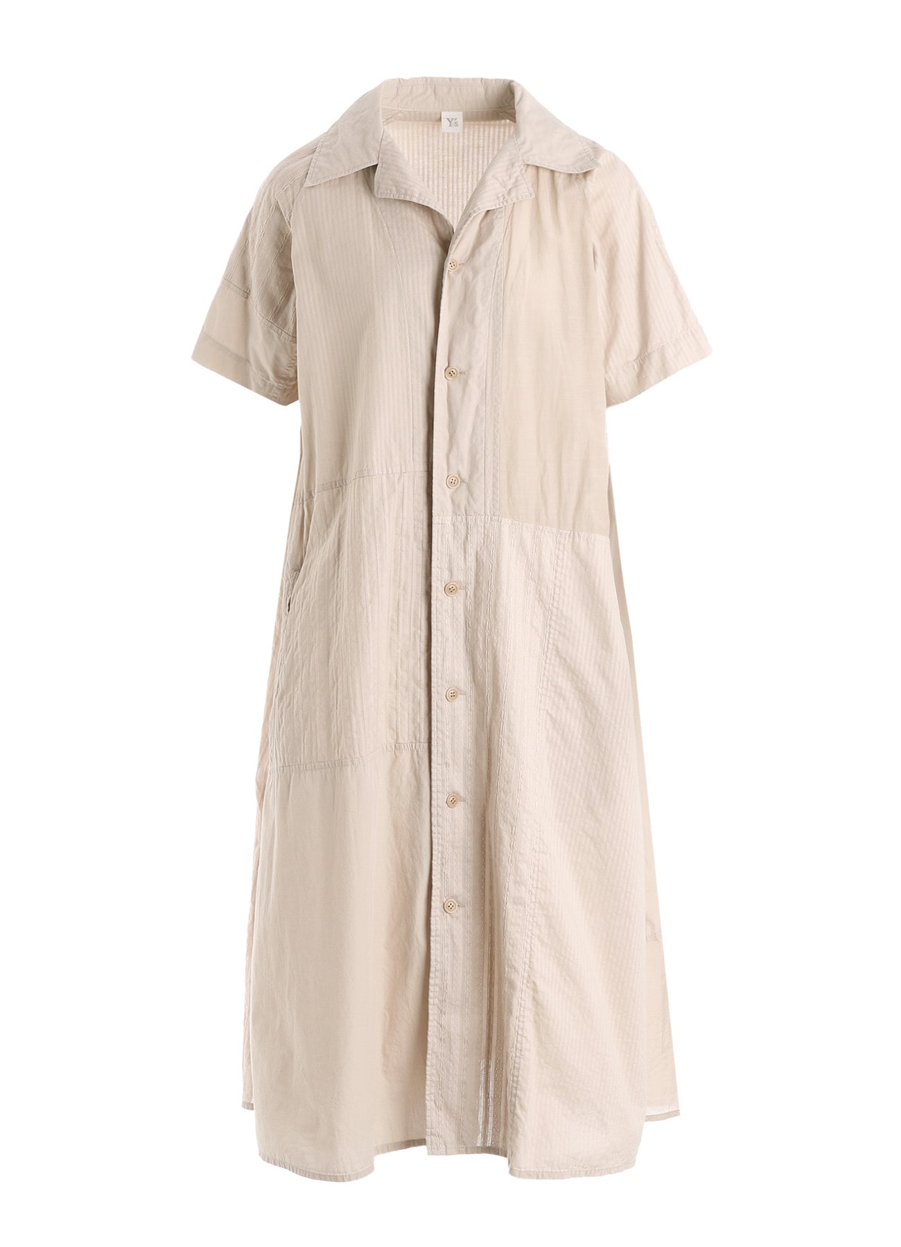 PATCHWORK A-LINE LONG DRESS