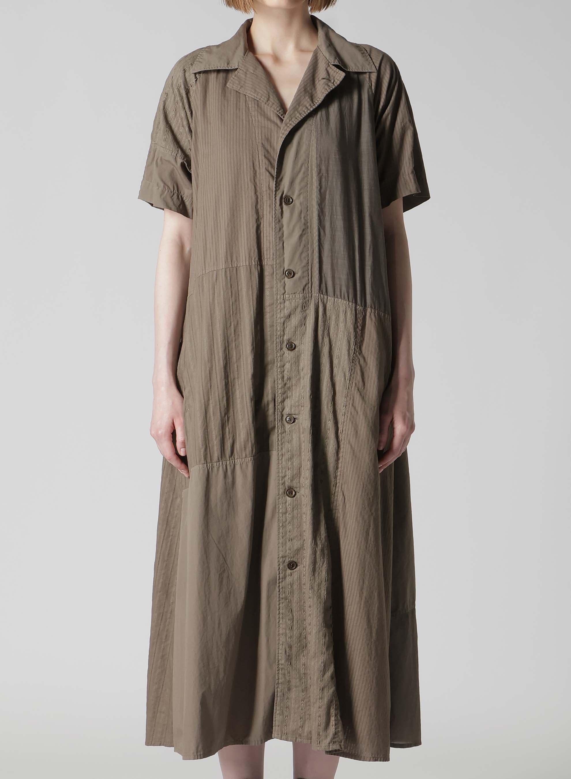 PATCHWORK A-LINE LONG DRESS