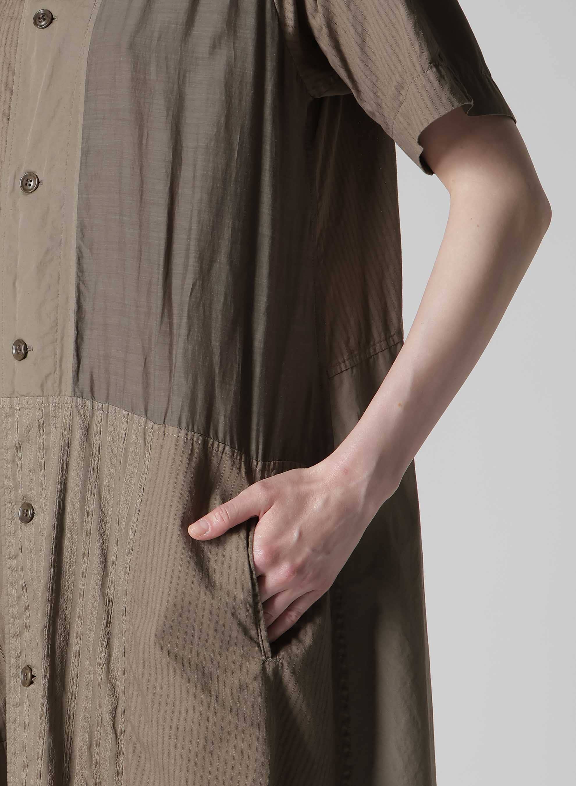 PATCHWORK A-LINE LONG DRESS