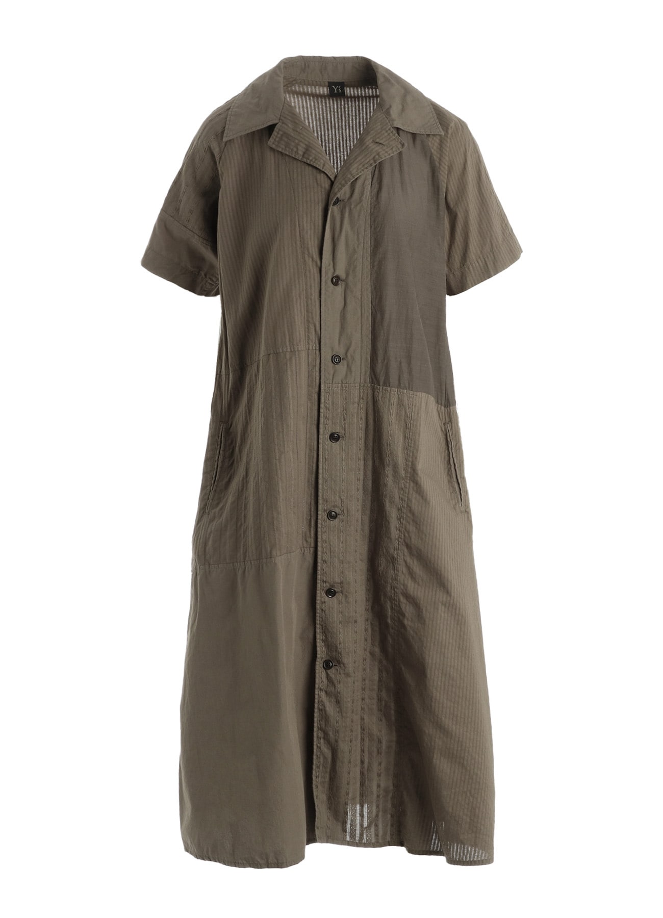 PATCHWORK A-LINE LONG DRESS