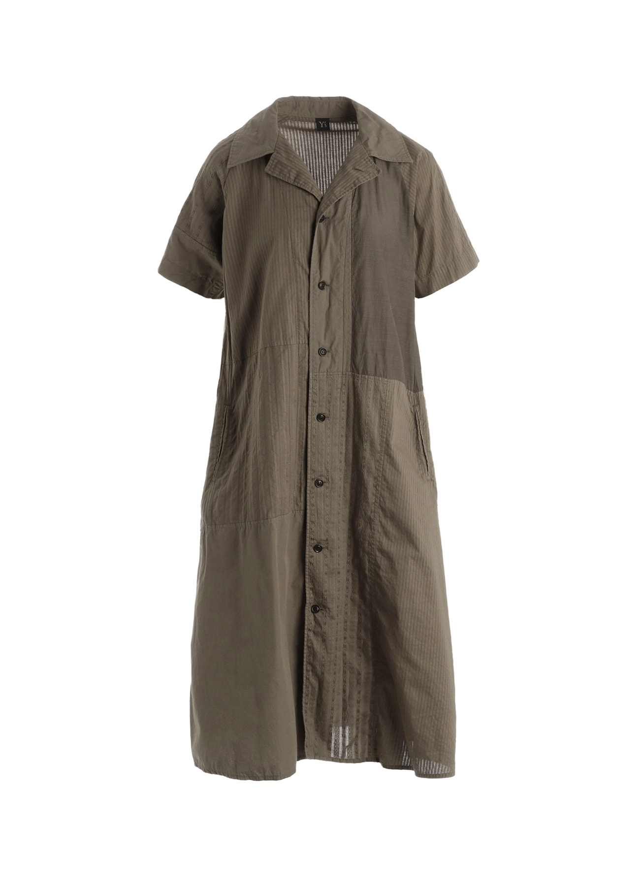 PATCHWORK A-LINE LONG DRESS