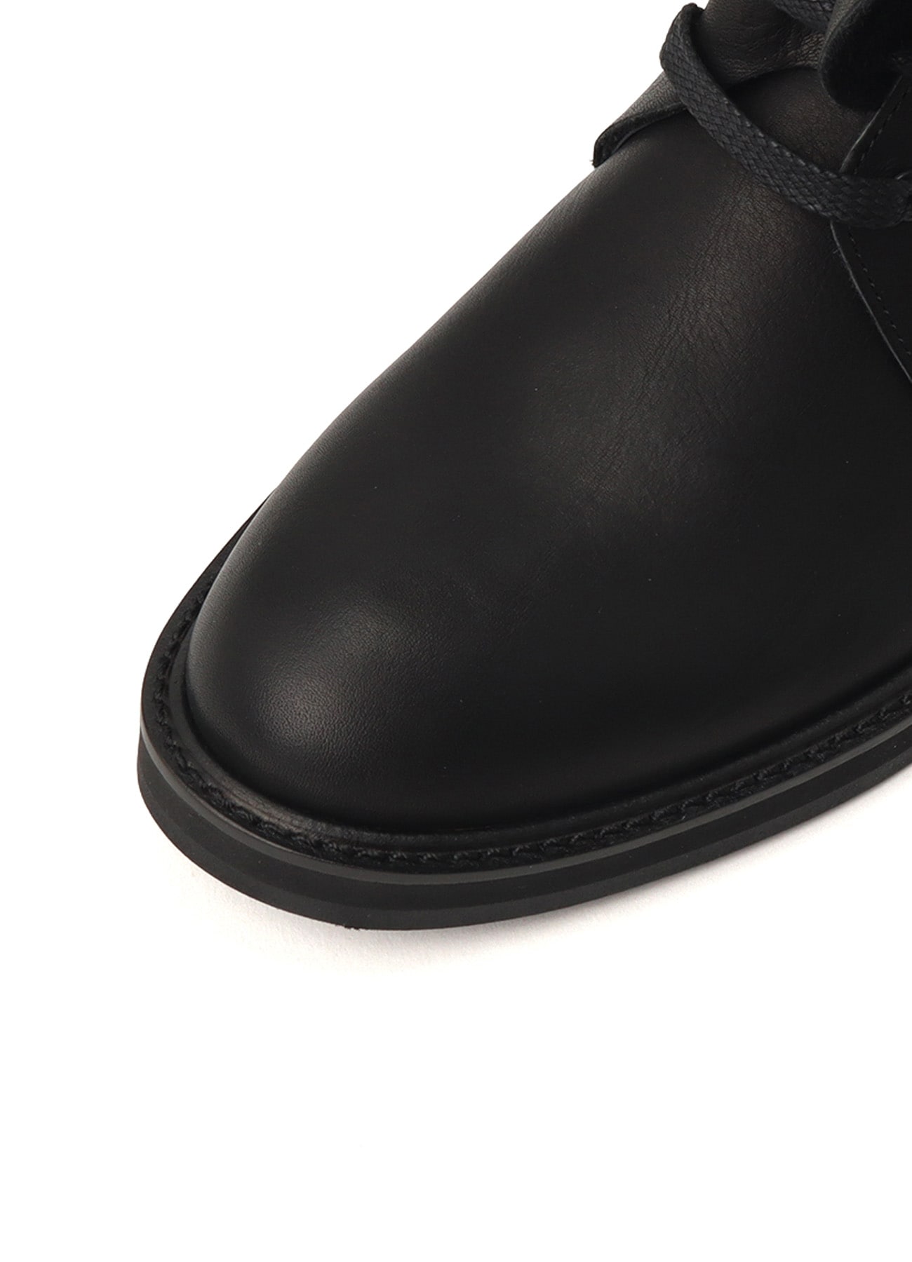 【THE SHOP先行】SEMI-MATTE LEATHER DRAPE BOOTS