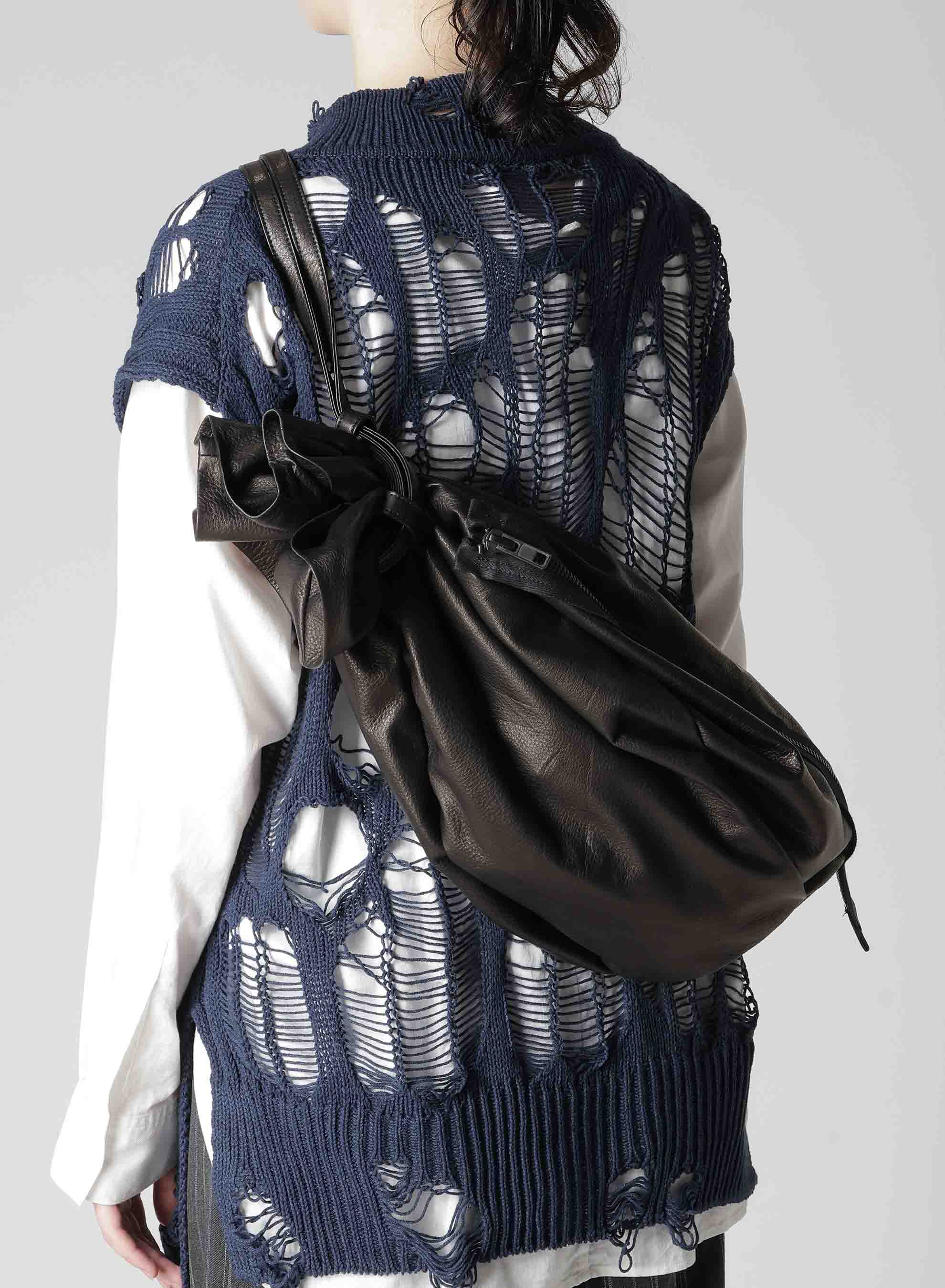 SOFT LEATHER  ZIPPER SHOULDER BAG