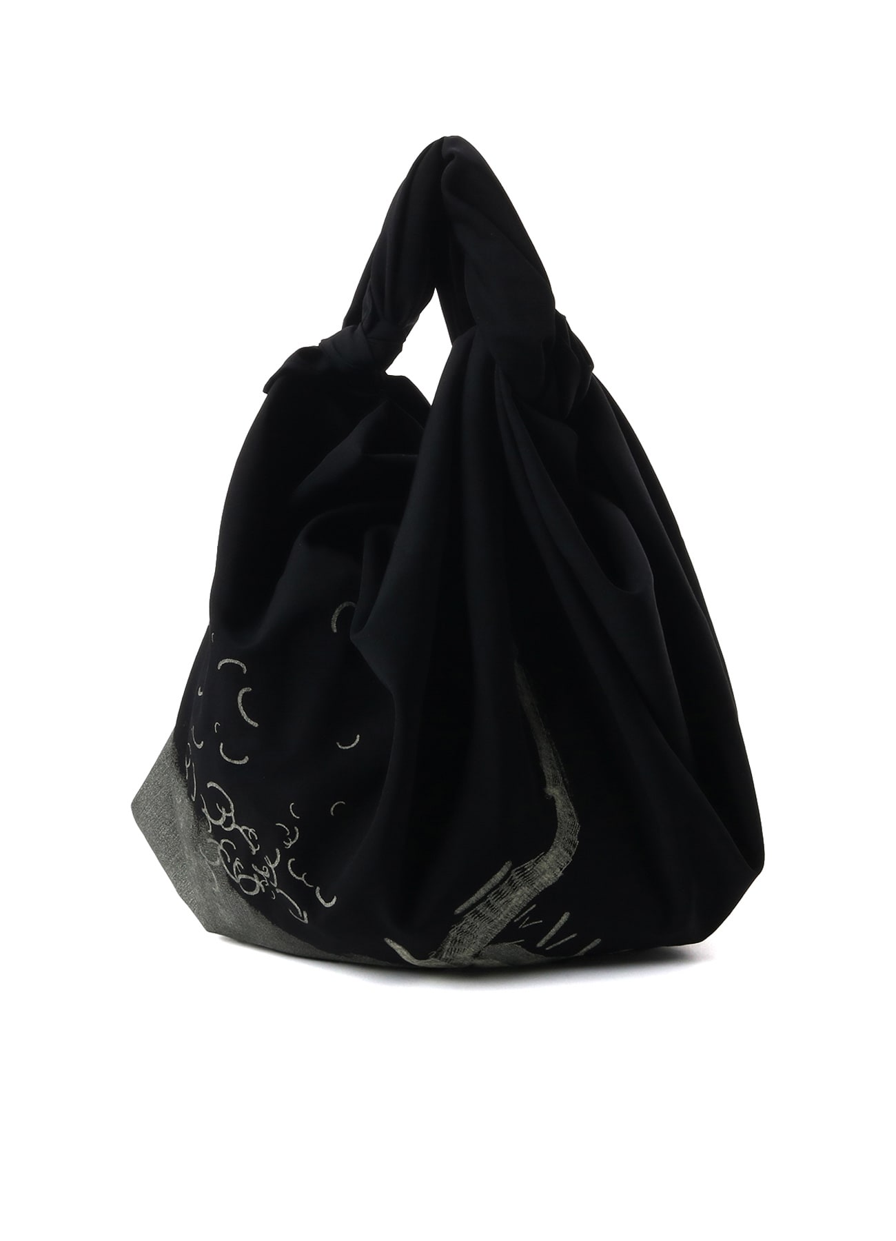 WOOL GABARDINE "Y" PRINT MINI FUROSHIKI BAG