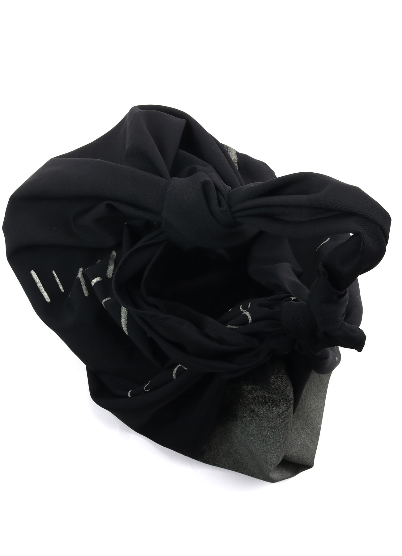 WOOL GABARDINE "Y" PRINT MINI FUROSHIKI BAG