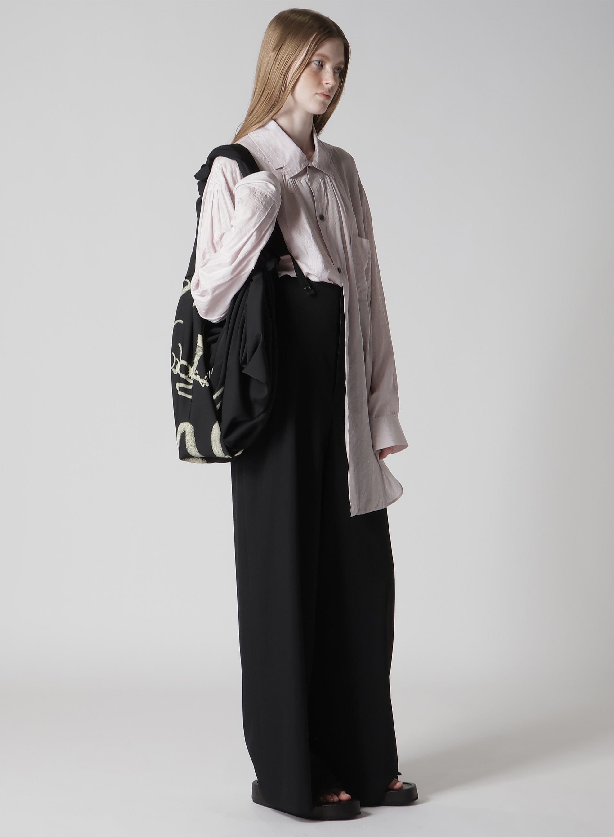 WOOL GABARDINE "Y" PRINT FUROSHIKI BAG