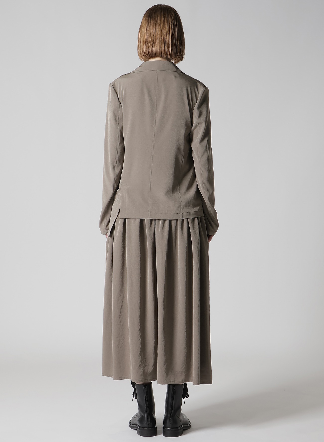 TA/PE CREPE DE CHINE ASYMMETRIC JACKET