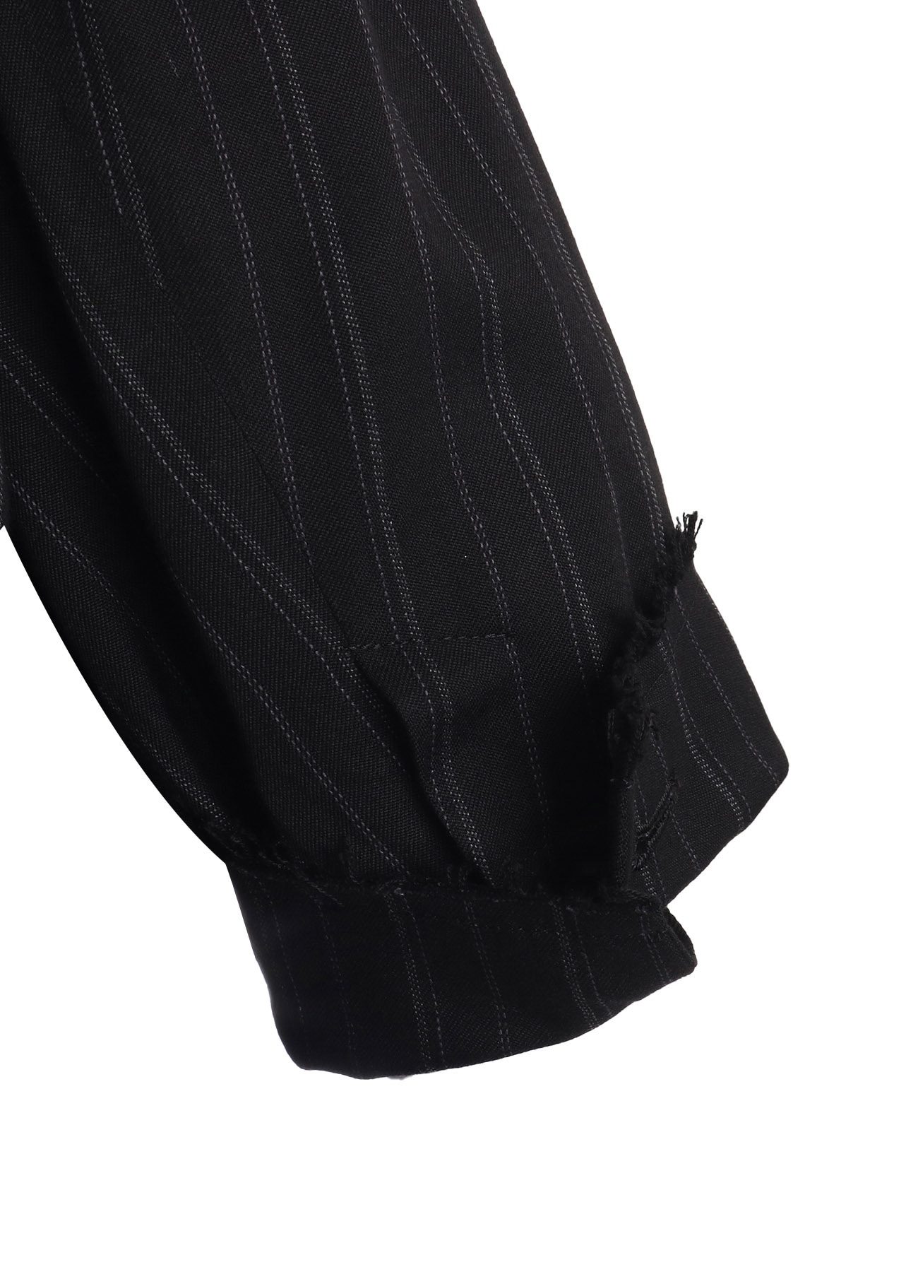 RY/ STRIPE COLLARLESS SHORT JACKET