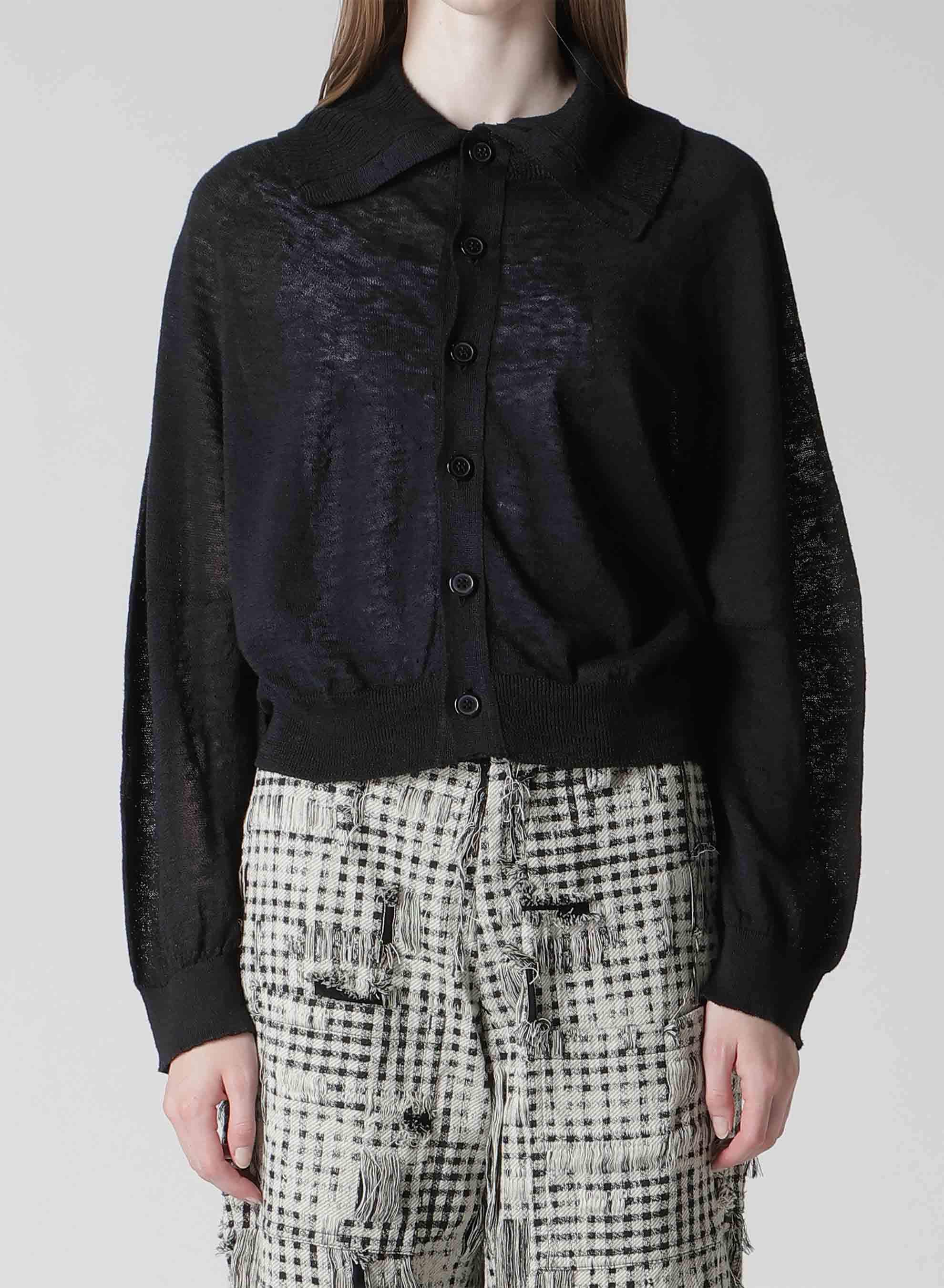 JERSEY CARDIGAN WITH COLLAR