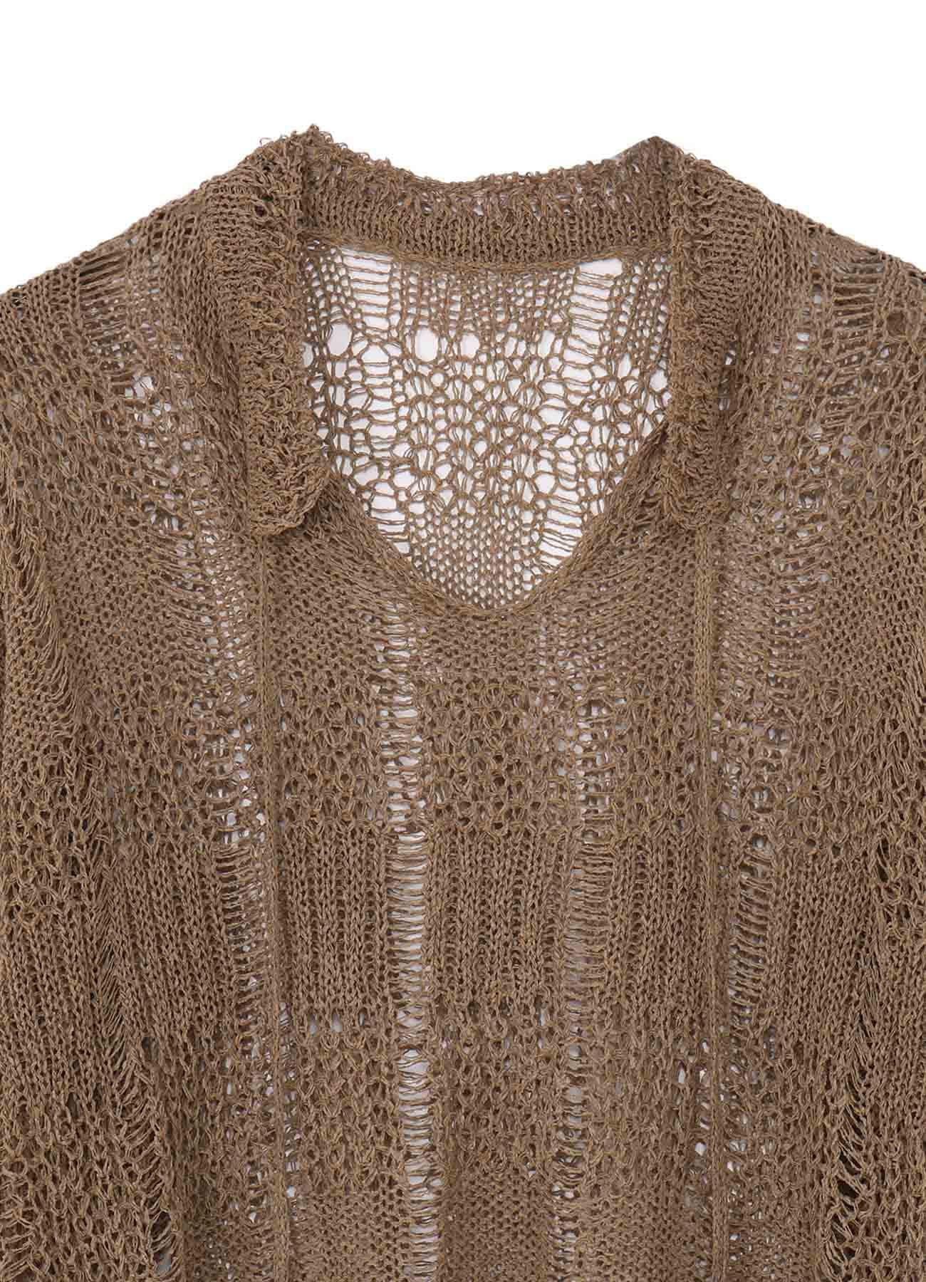 PLAID LOOSE-KNIT LONG SLEEVE PULLOVER