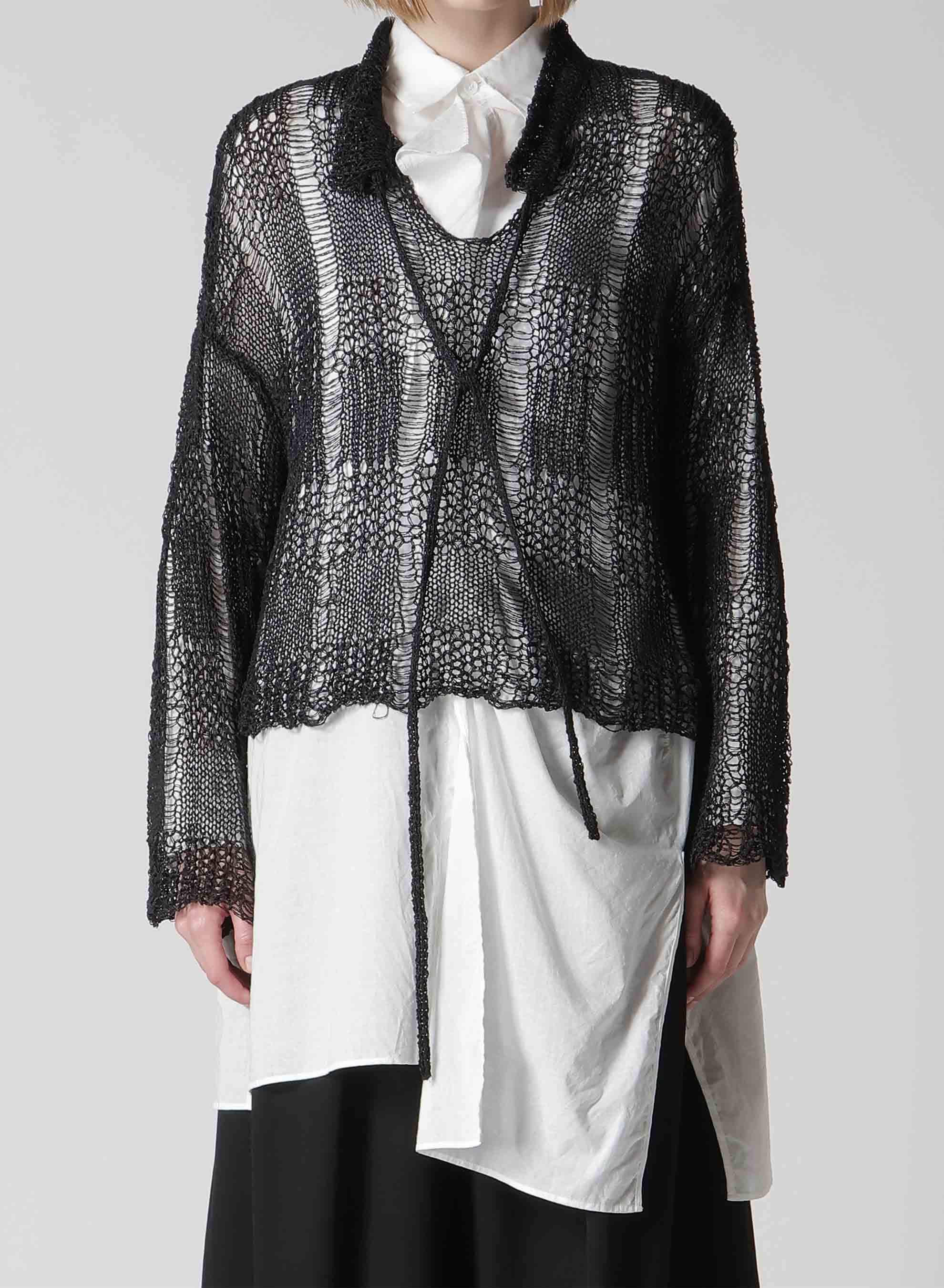 PLAID LOOSE-KNIT LONG SLEEVE PULLOVER