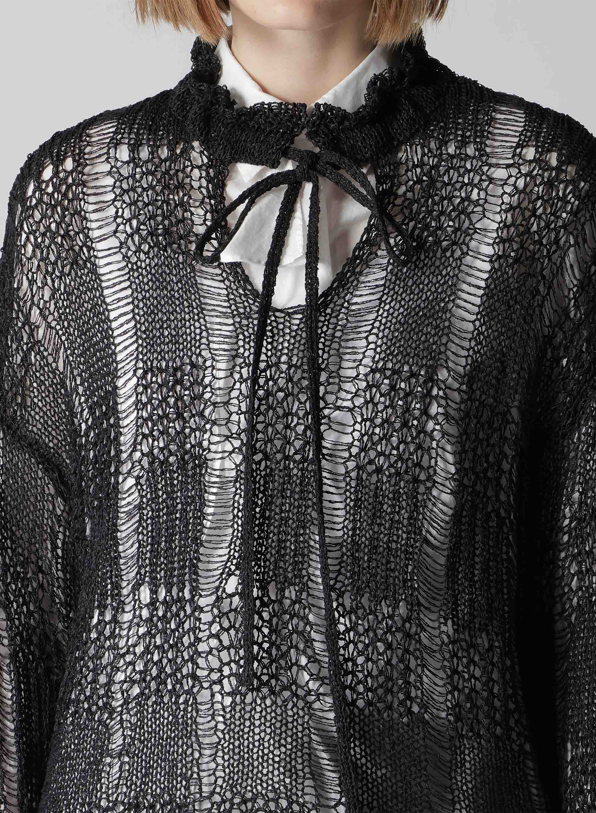 PLAID LOOSE-KNIT LONG SLEEVE PULLOVER