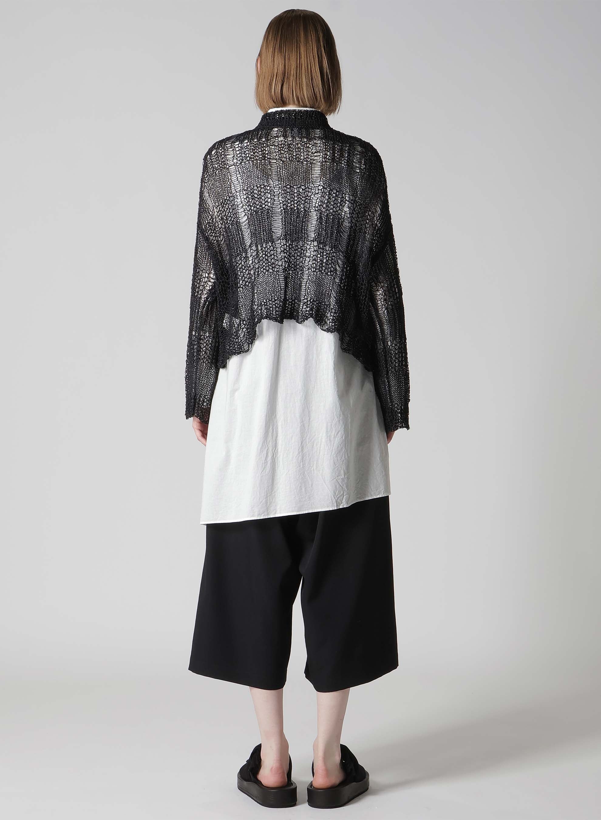 PLAID LOOSE-KNIT LONG SLEEVE PULLOVER