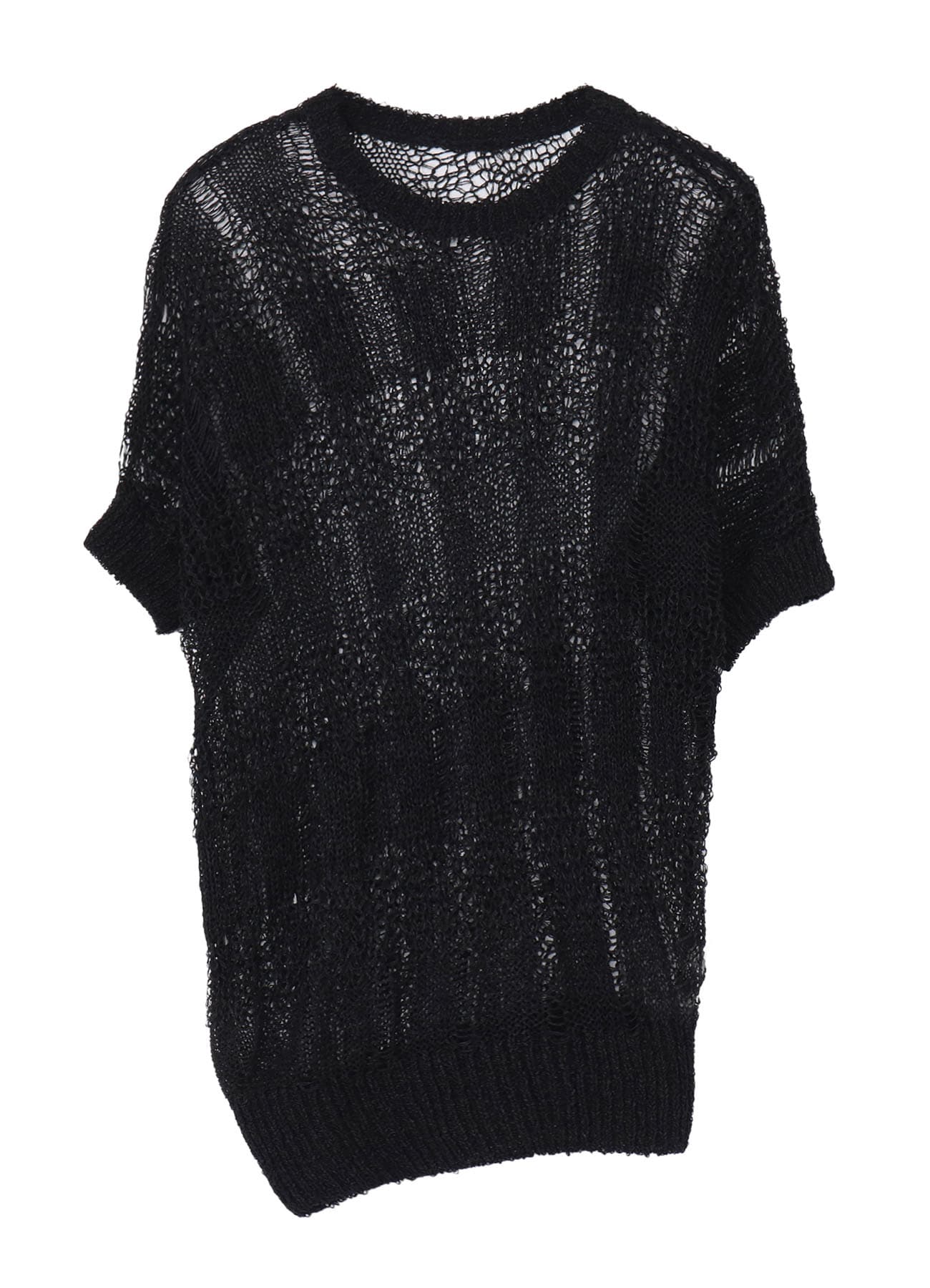 PLAID LOOSE-KNIT ASYMMETRIC DRAPE PULLOVER