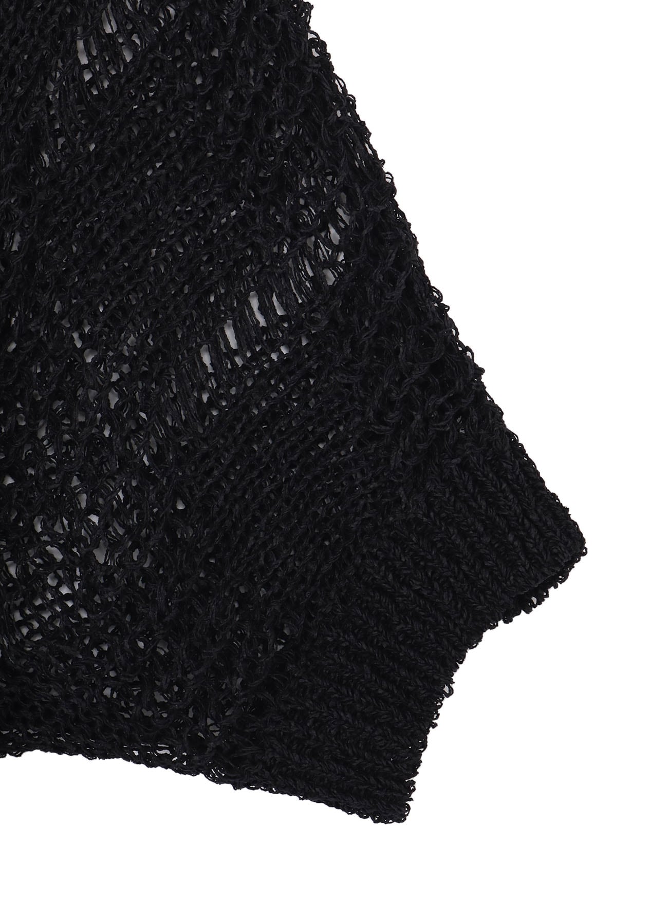 PLAID LOOSE-KNIT ASYMMETRIC DRAPE PULLOVER