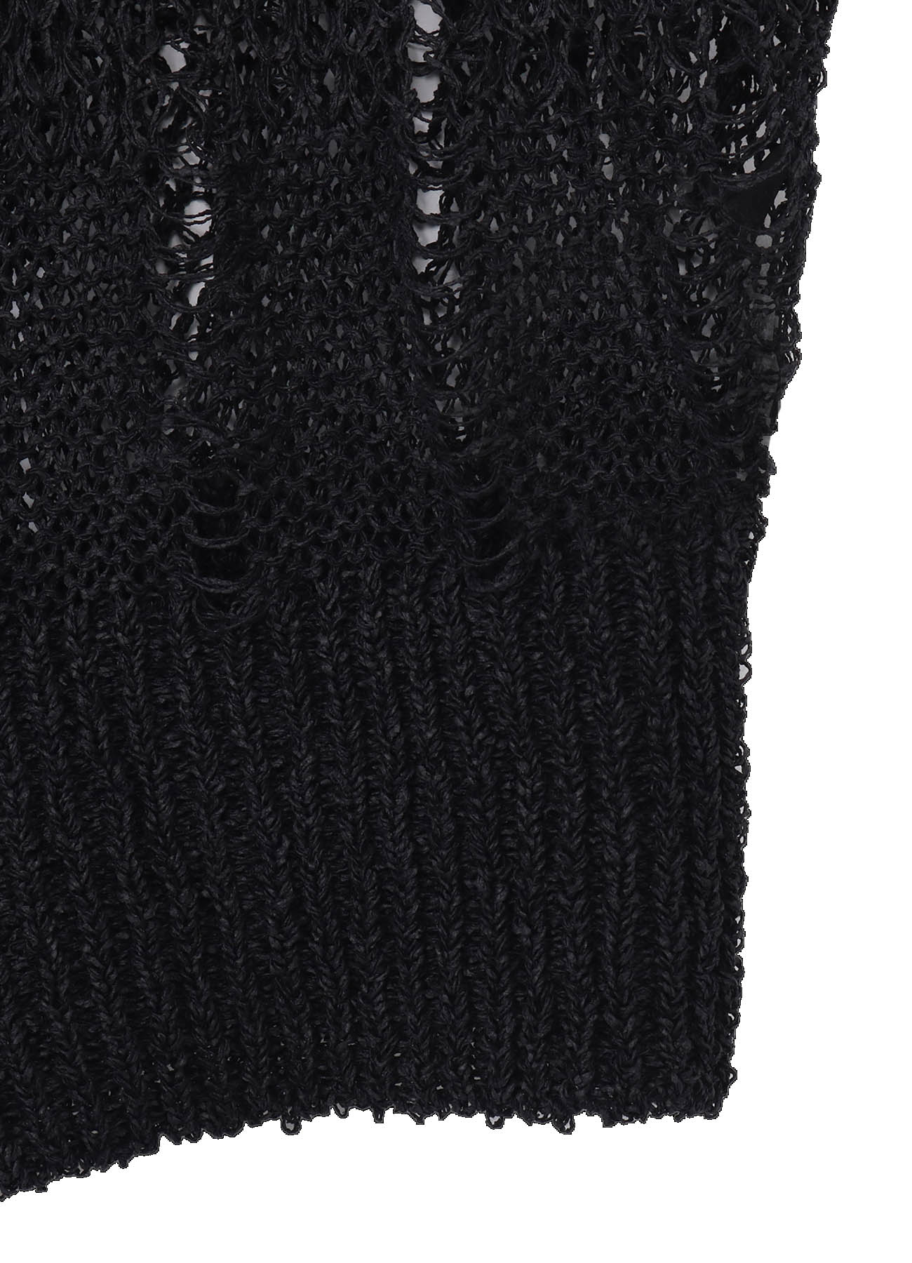 PLAID LOOSE-KNIT ASYMMETRIC DRAPE PULLOVER