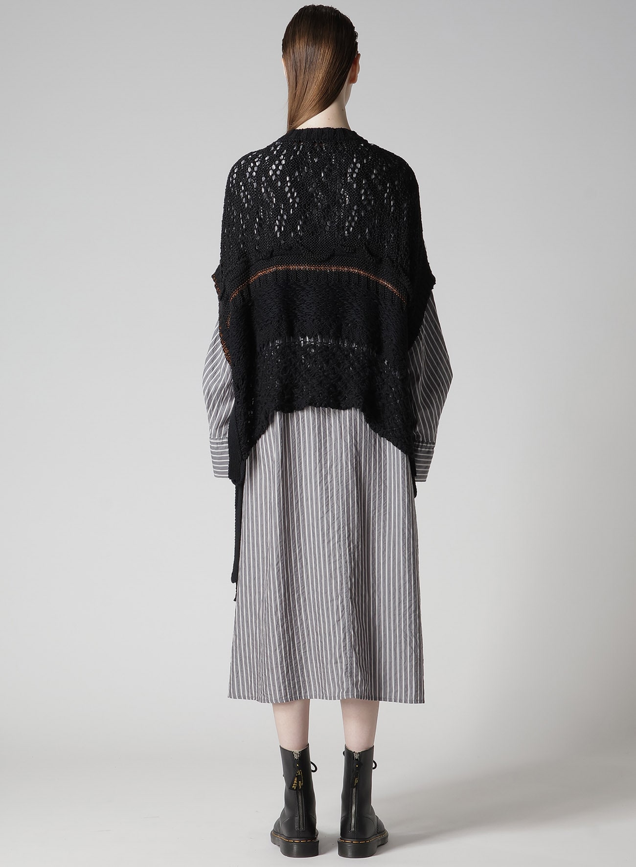 MIXED-MATERIAL ASYMMETRIC VEST