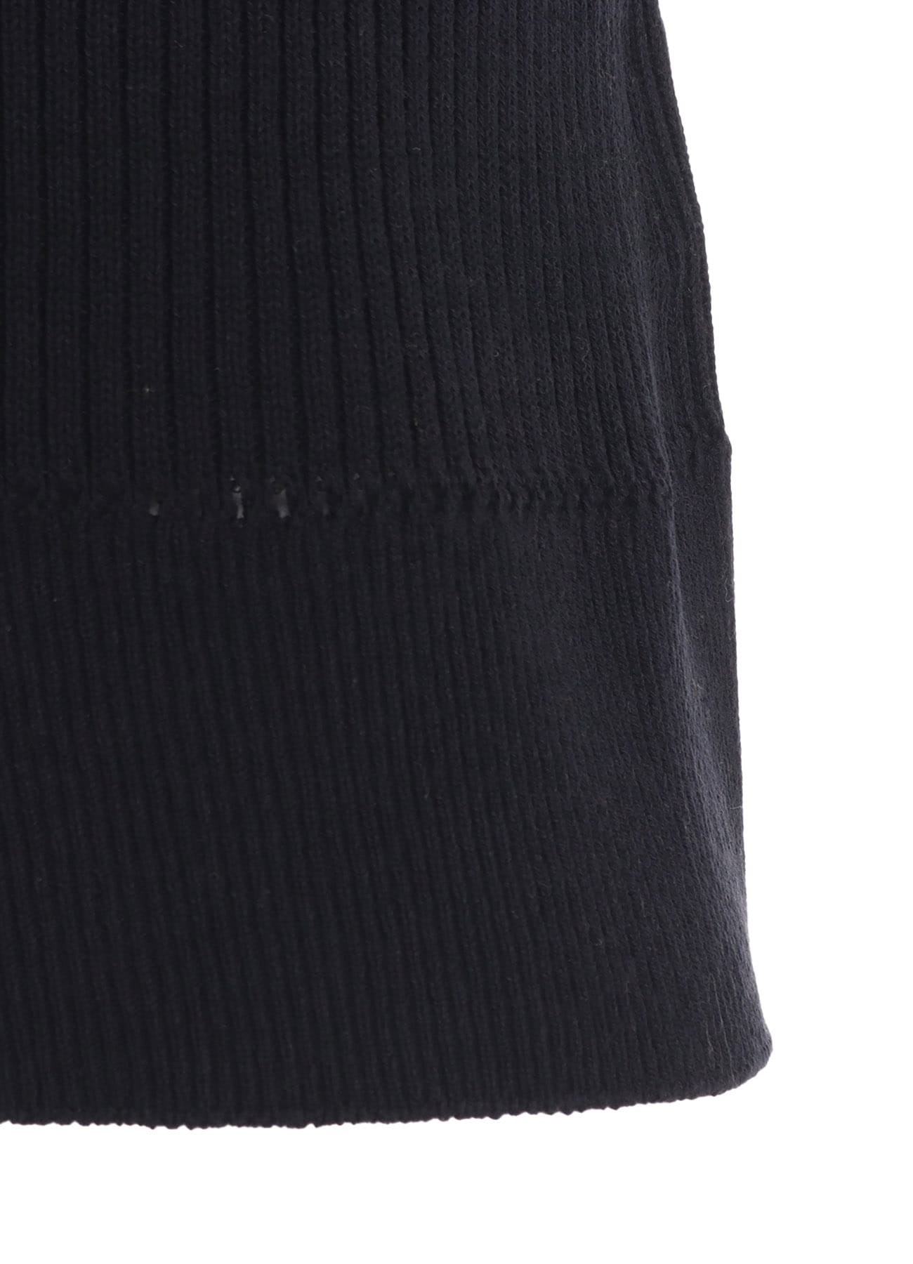 RIB EYELET HALF-SLEEVE KNIT