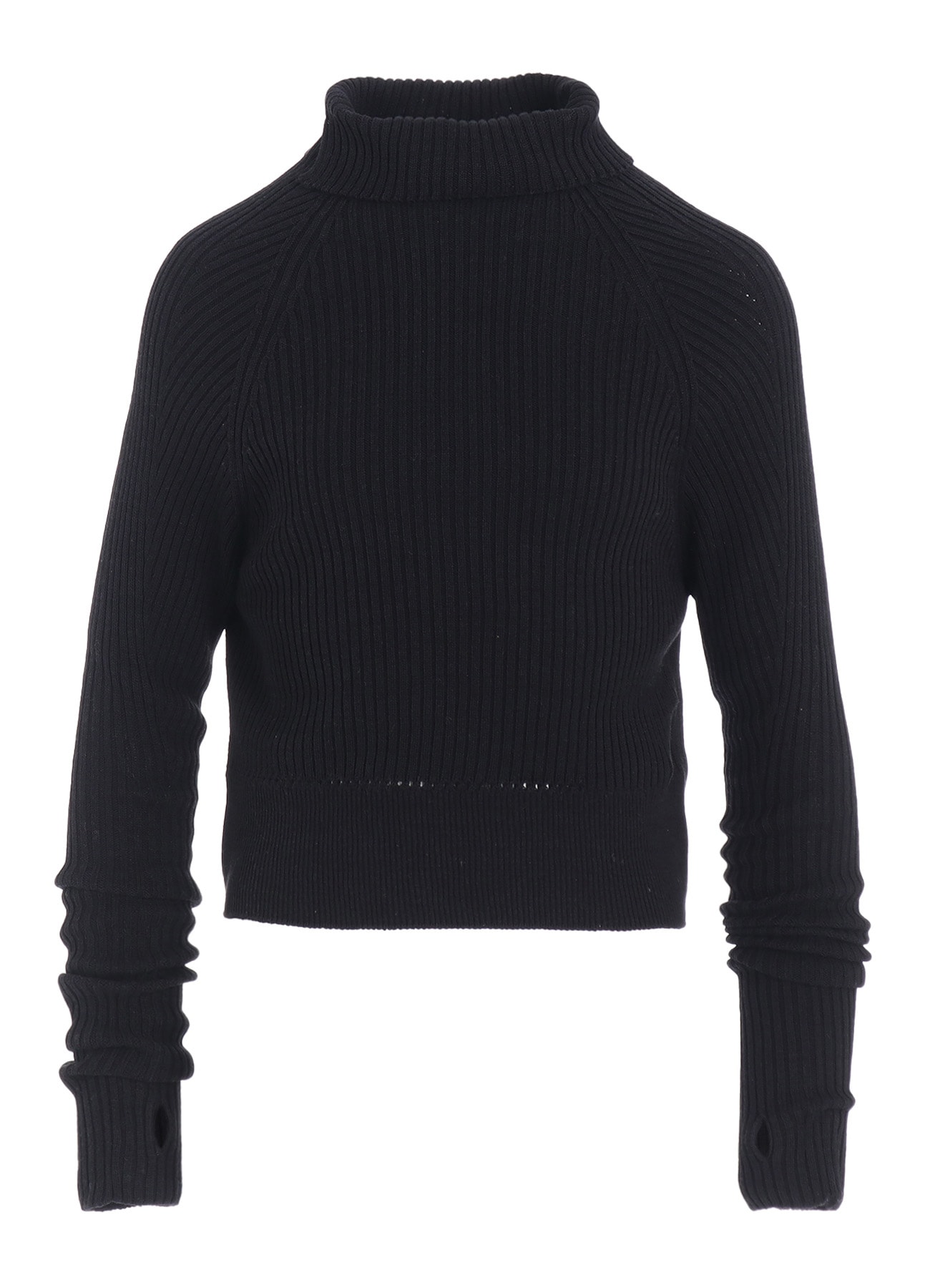 RIB EYELET LONG-SLEEVE KNIT