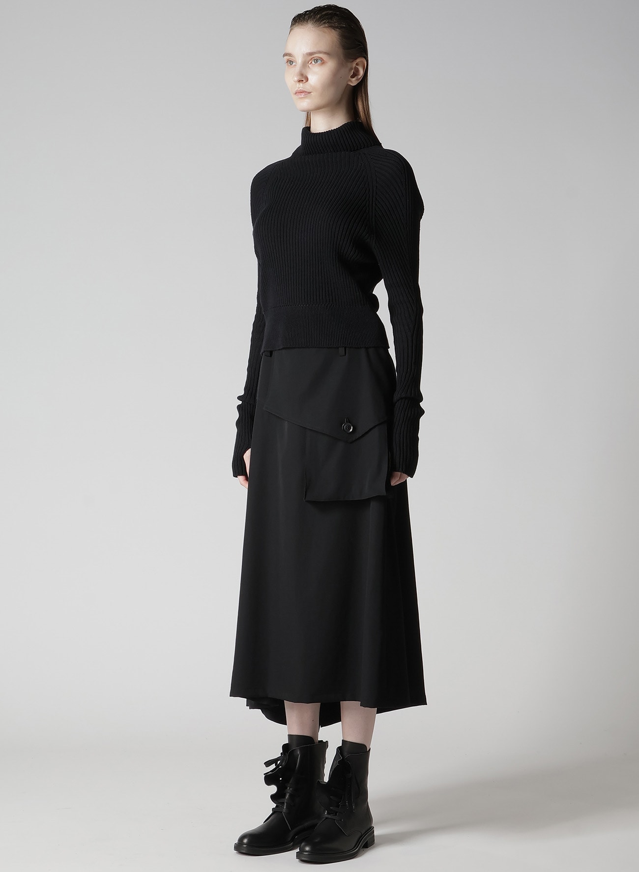 RIB EYELET LONG-SLEEVE KNIT