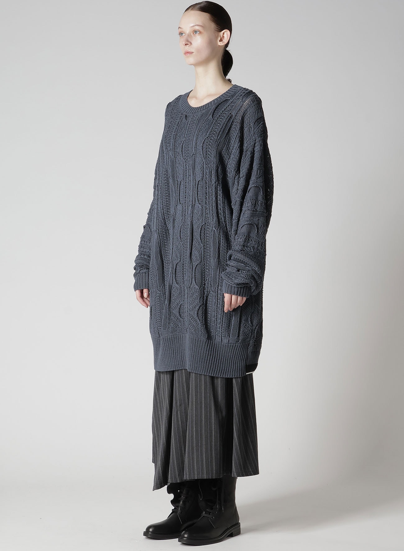 3D CABLE KNIT BIG PULLOVER