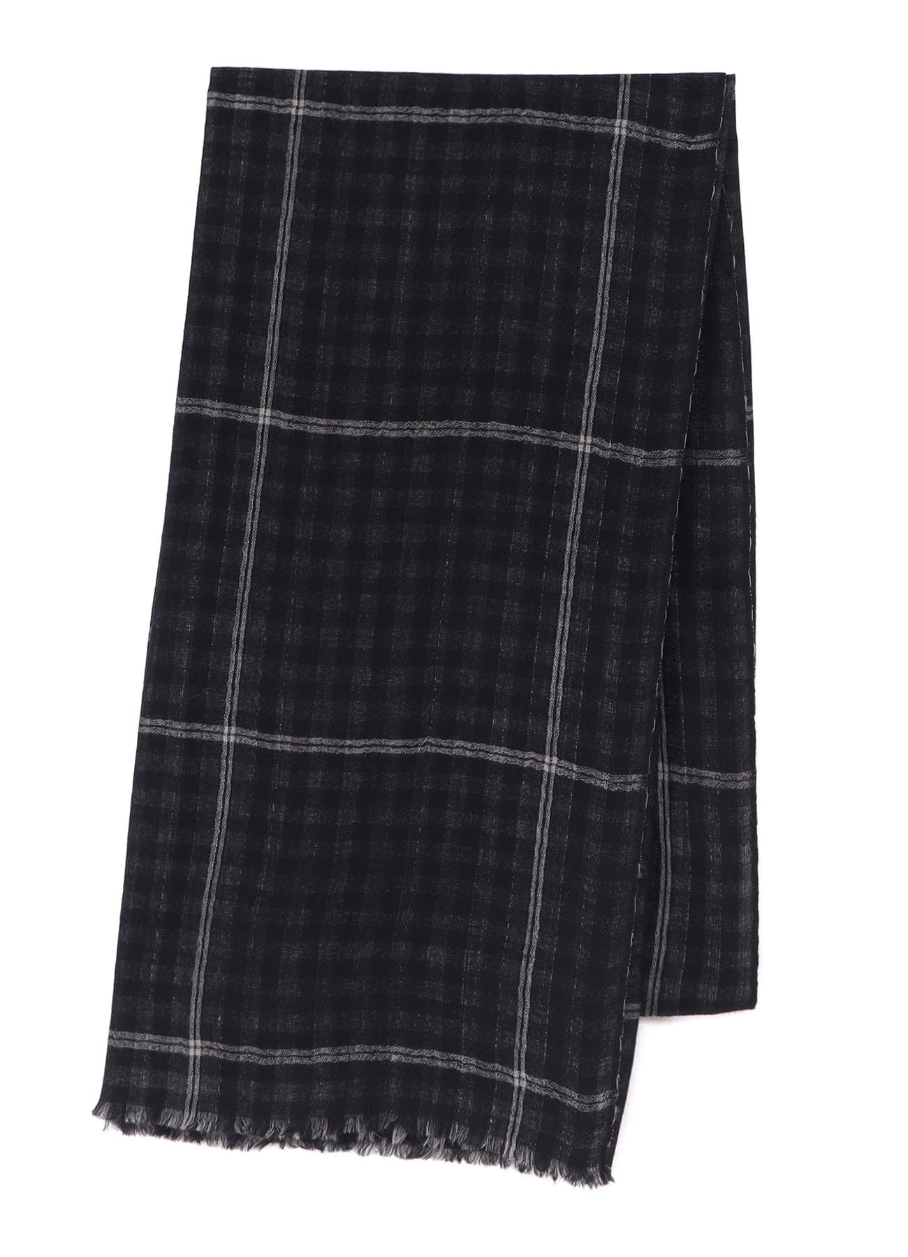 WOOL/SILK PLAID SCARF