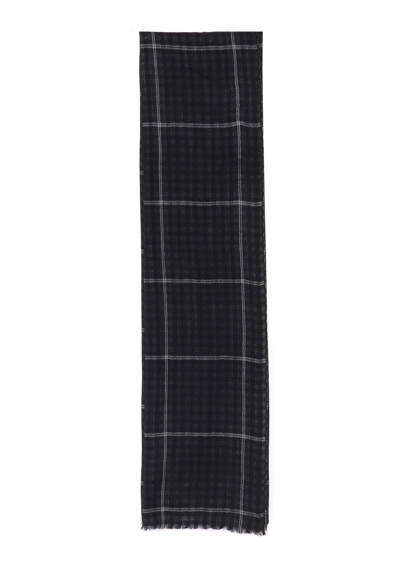 WOOL/SILK PLAID SCARF