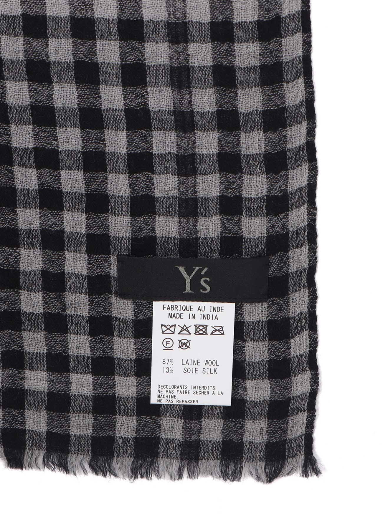 WOOL/SILK PLAID SCARF