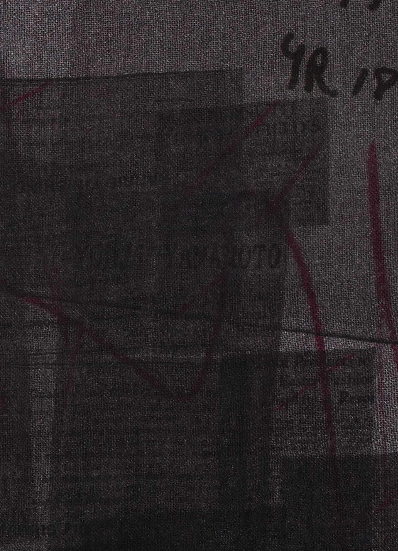 RAYON/LINEN NEWSPAPER PRINT SCARF