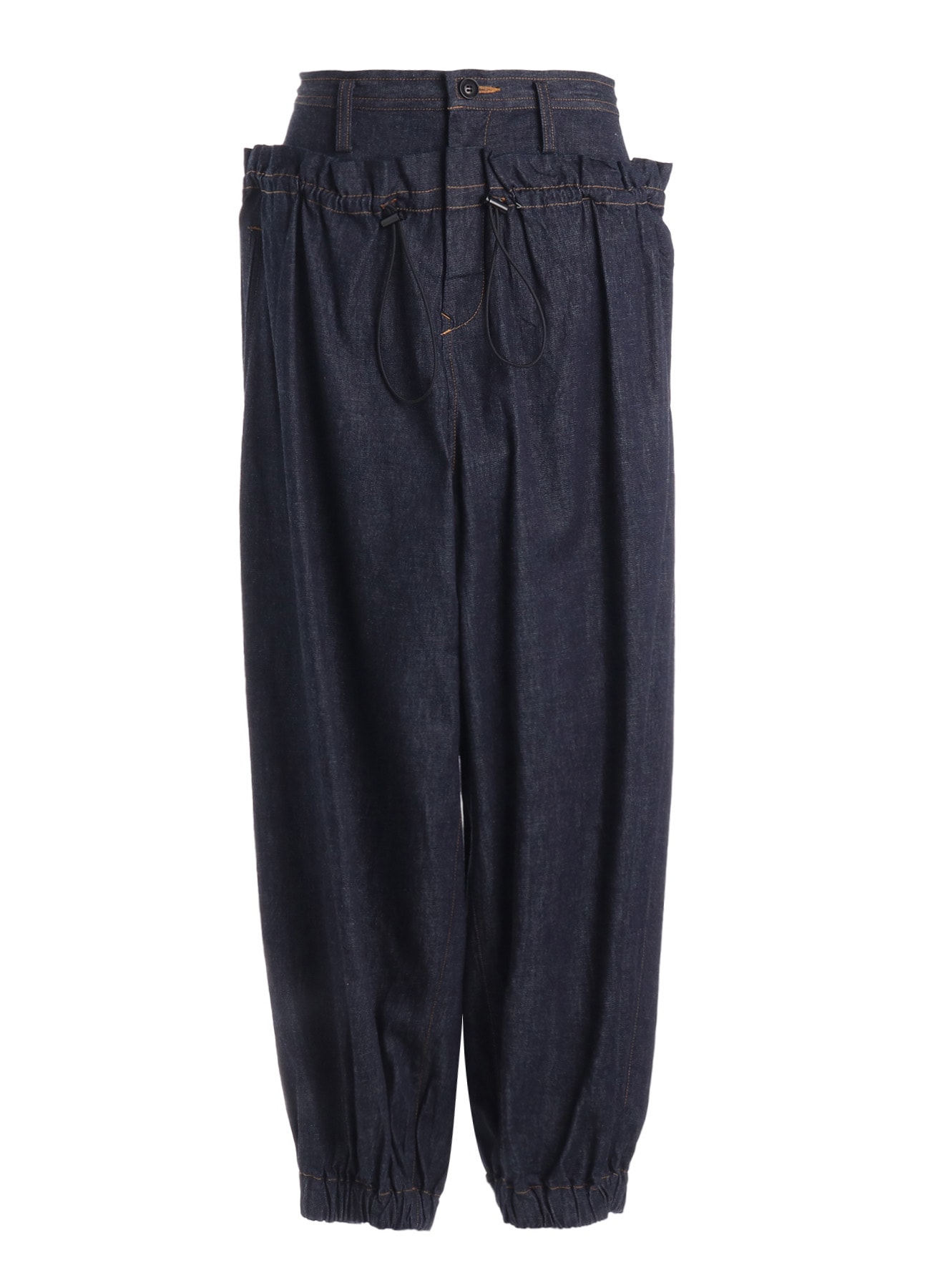 6OZ DENIM DOUBLE ELASTIC WAIST PANTS