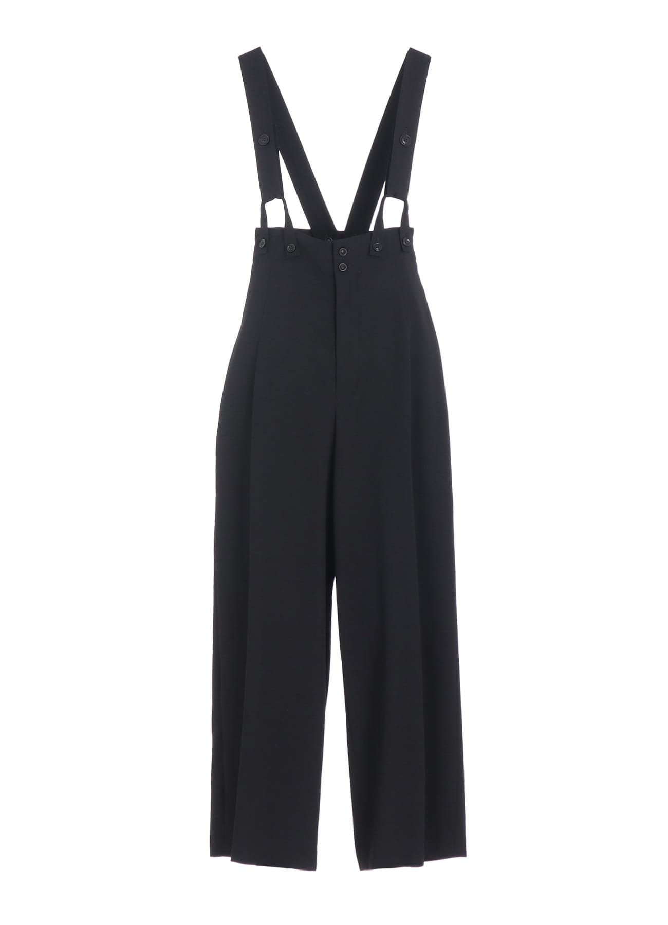 WOOL GABARDINE SUSPENDER PANTS