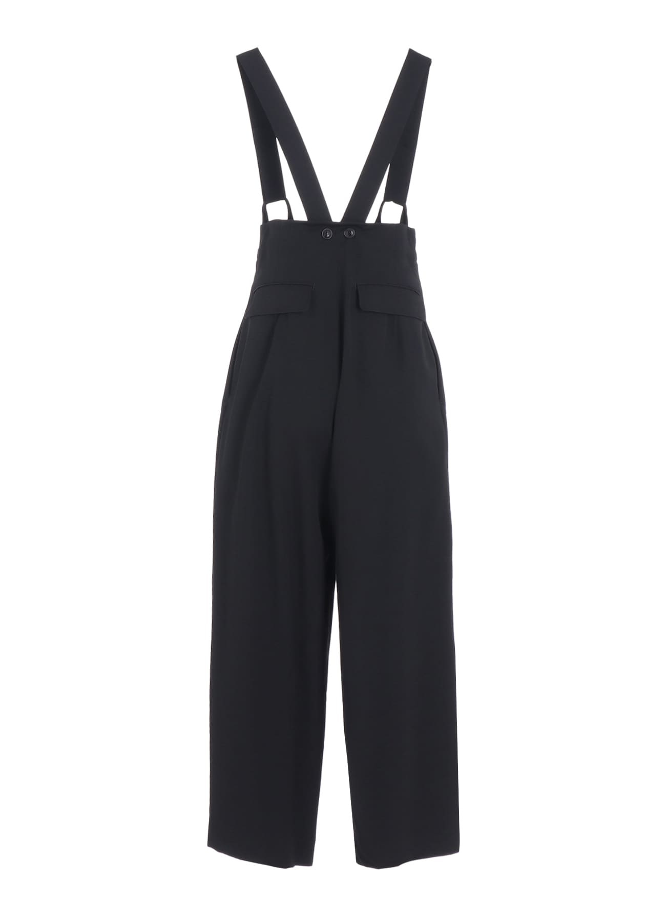 WOOL GABARDINE SUSPENDER PANTS