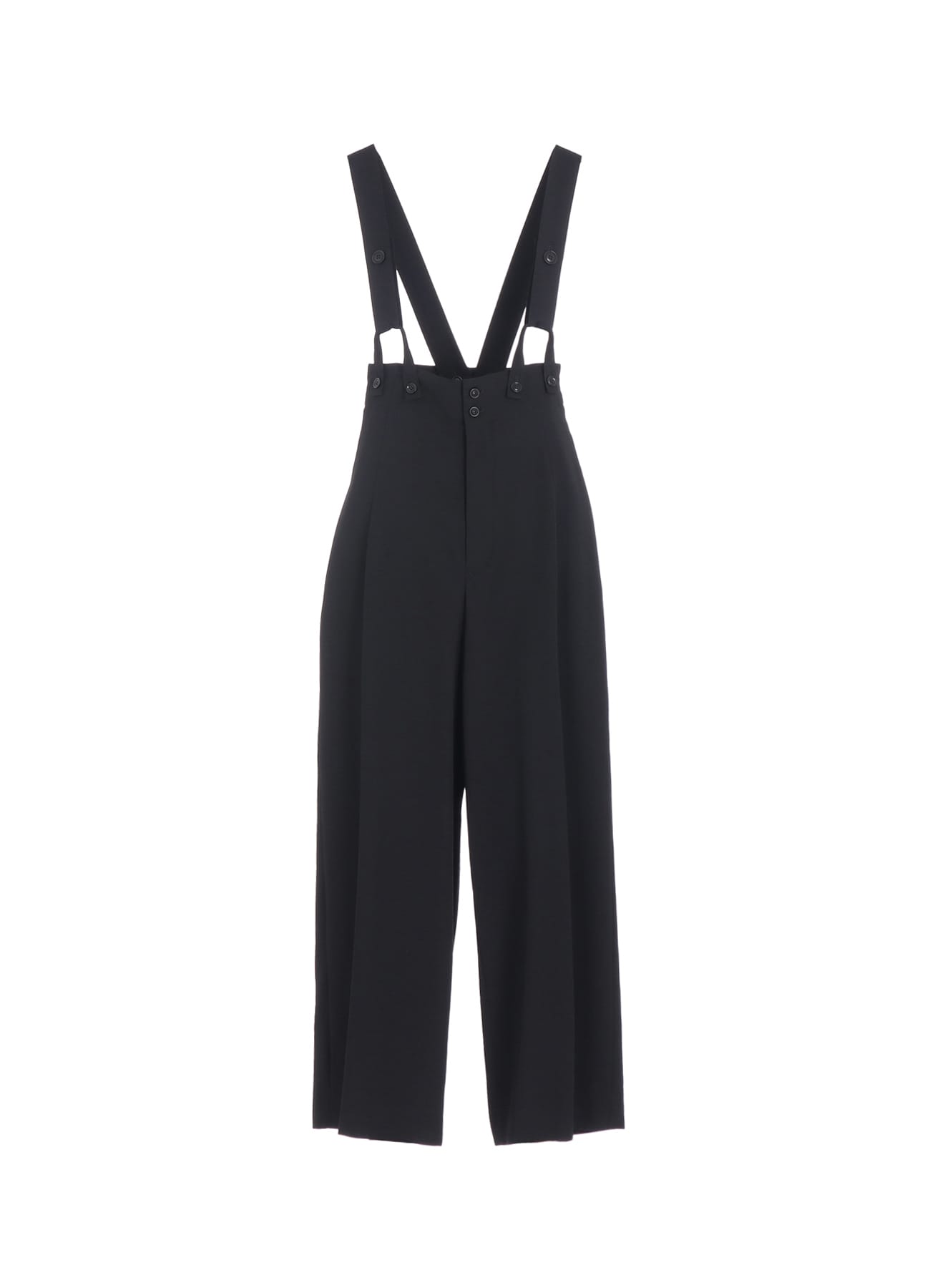 WOOL GABARDINE SUSPENDER PANTS