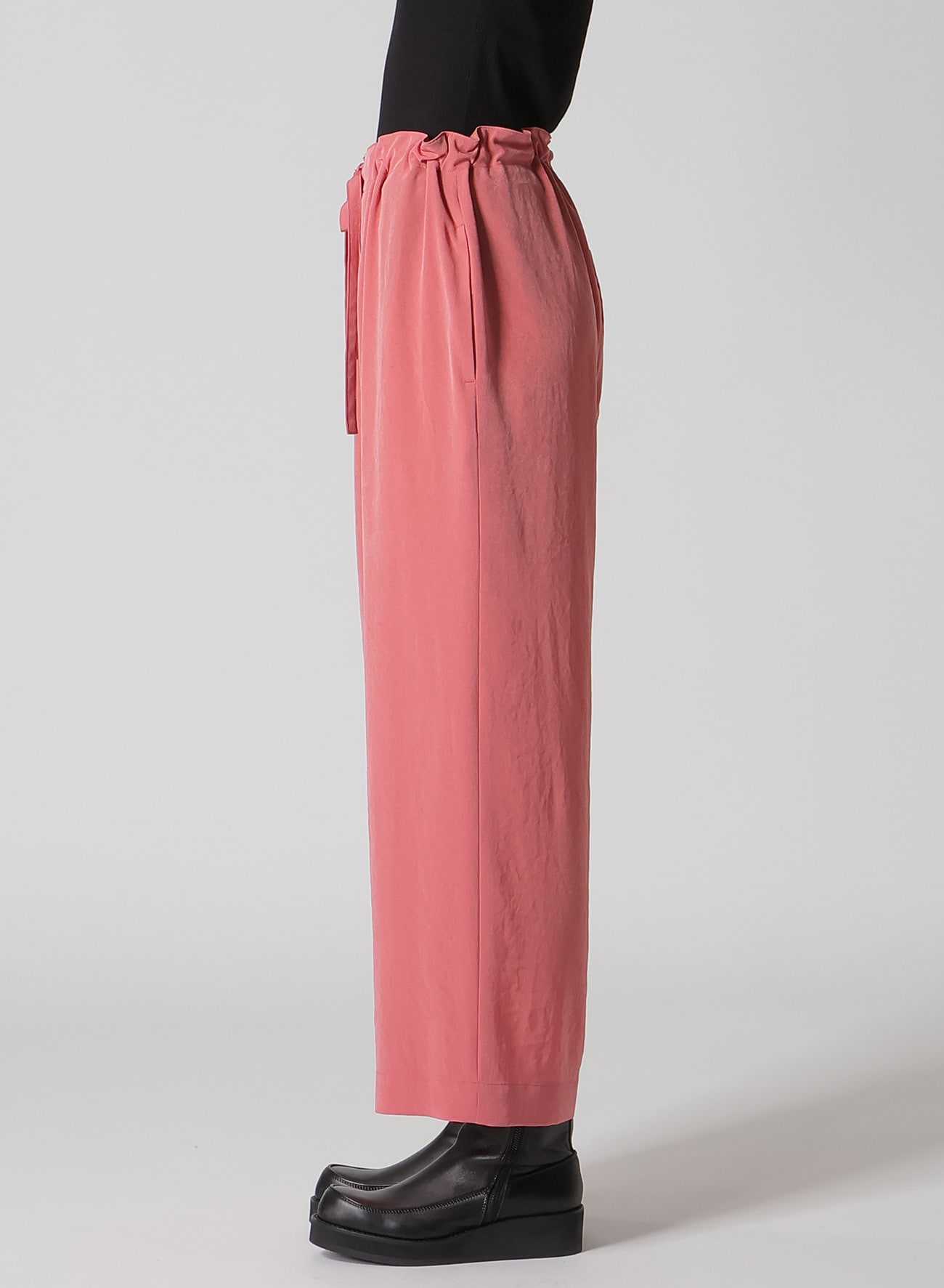 TA/PE CREPE DE CHINE STRING STRAIGHT PANTS