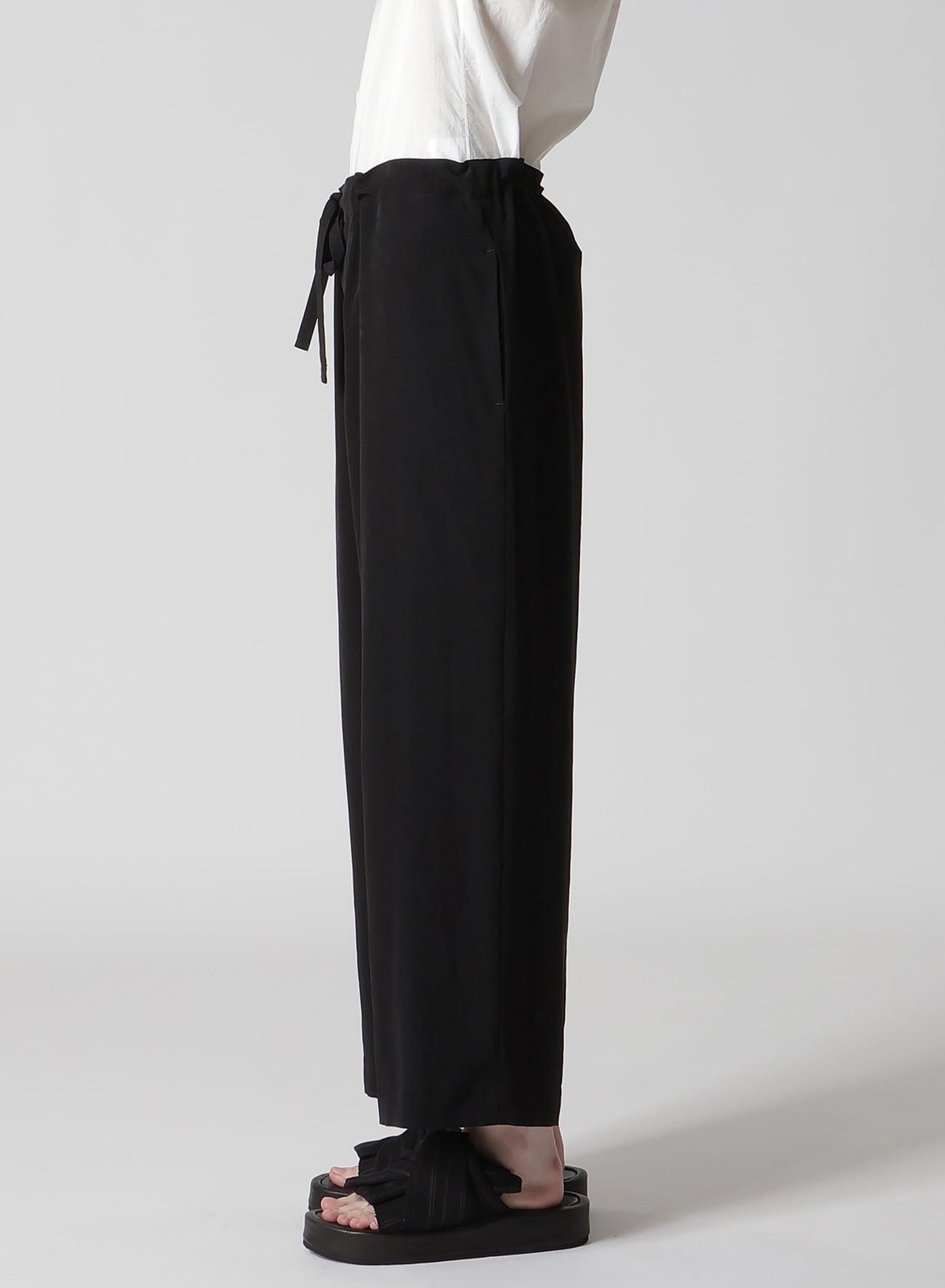 TA/PE CREPE DE CHINE STRING STRAIGHT PANTS