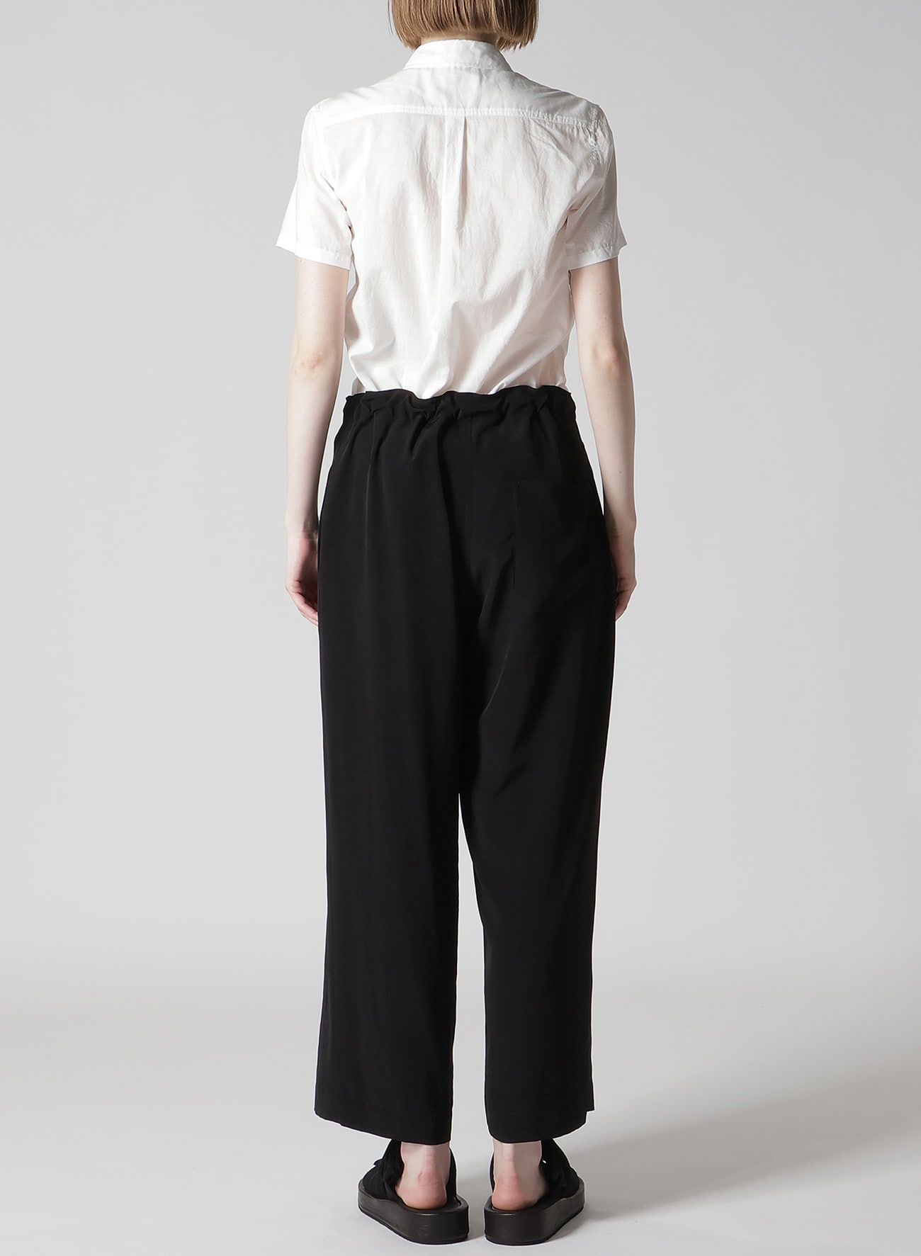 TA/PE CREPE DE CHINE STRING STRAIGHT PANTS